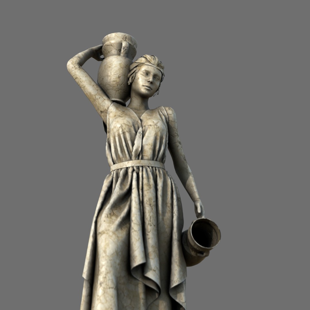 Venus of the Amphora 3D Model – Classic Sculpture, PBR Textures, Multiple Formats - View 4