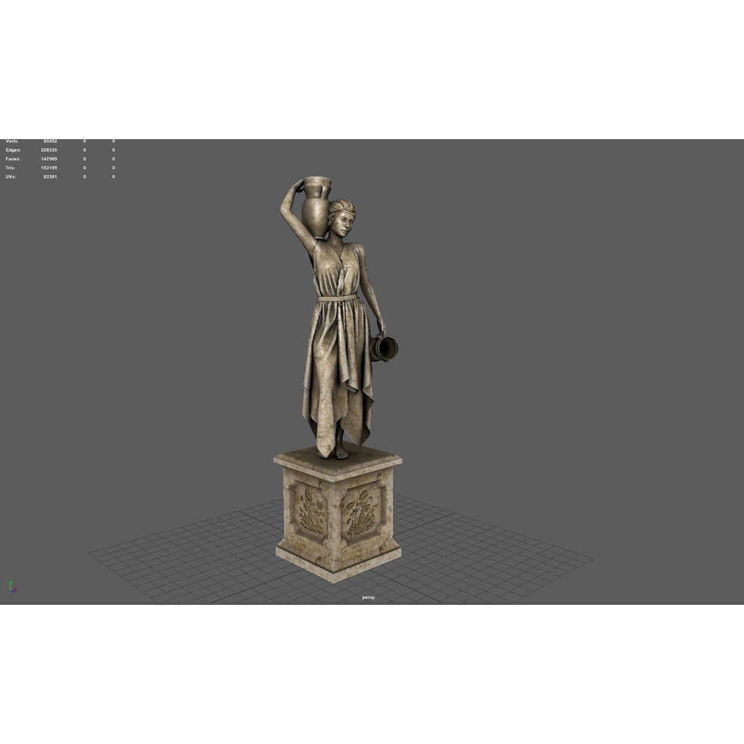 Venus of the Amphora 3D Model – Classic Sculpture, PBR Textures, Multiple Formats - View 5