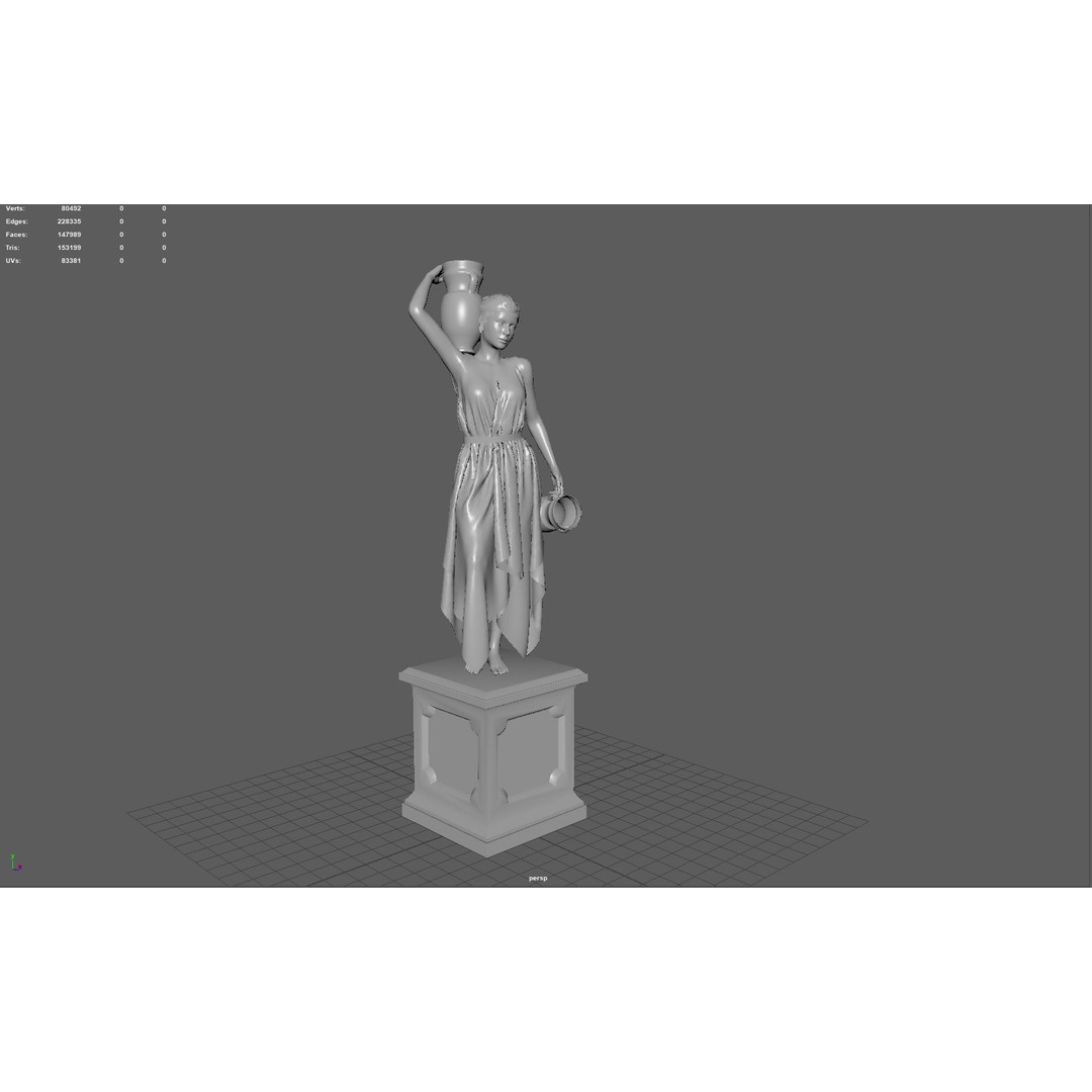 Venus of the Amphora 3D Model – Classic Sculpture, PBR Textures, Multiple Formats - View 6
