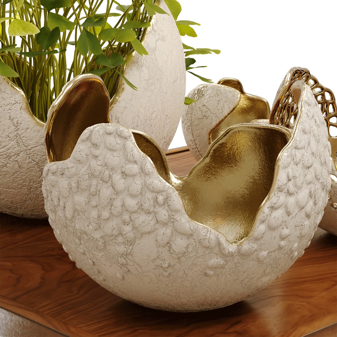 Decorative Bowls 3D Model – Elegant Candle Holder & Flower Pot, PBR - View 5