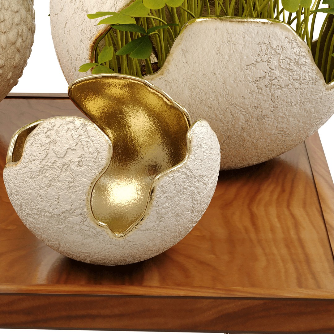 Decorative Bowls 3D Model – Elegant Candle Holder & Flower Pot, PBR - View 6
