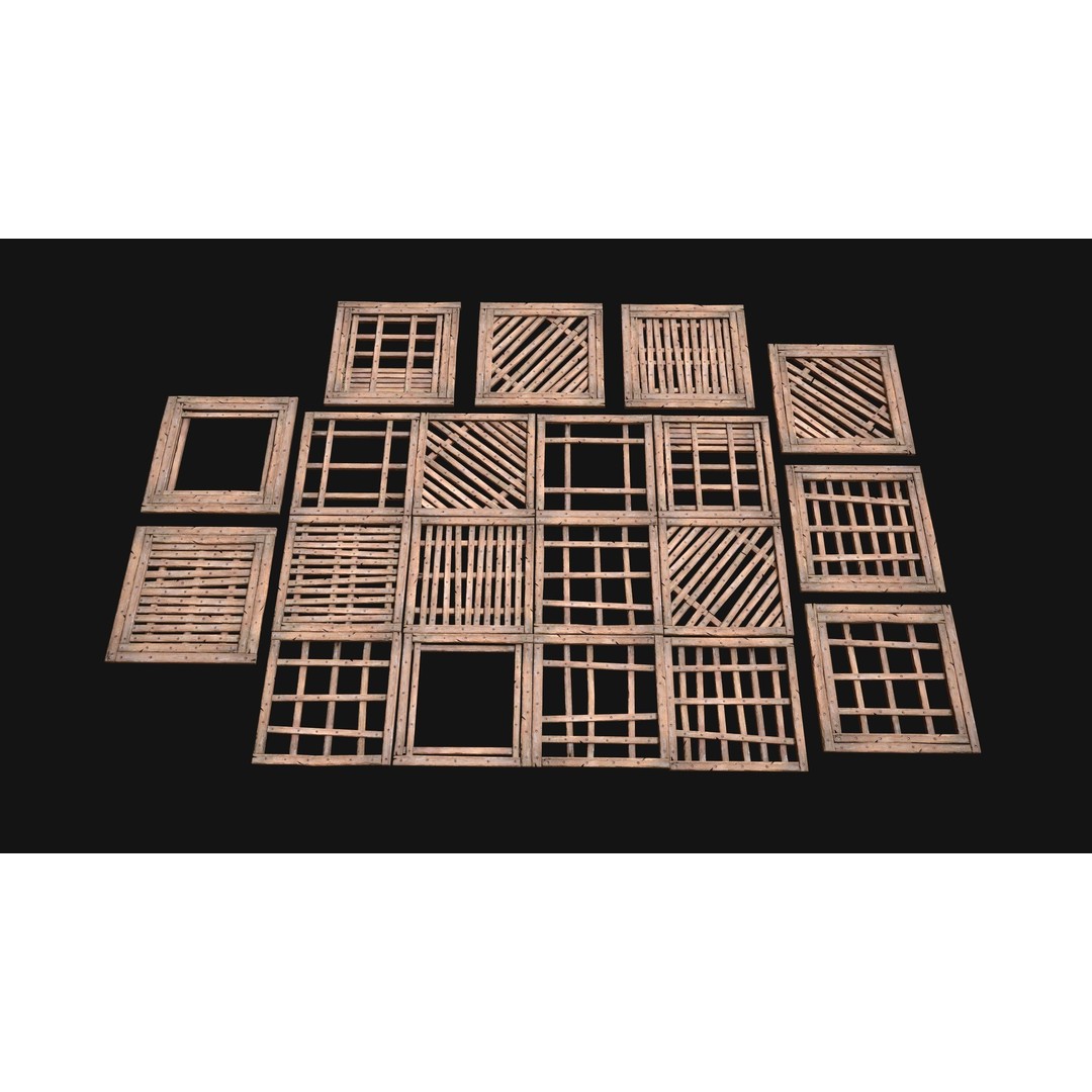 Wooden Roof Medieval 3D Model – Low Poly PBR Game Asset, FBX - View 6