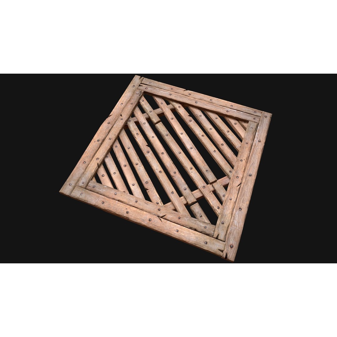 Wooden Roof Medieval 3D Model – Low Poly PBR Game Asset, FBX - View 9