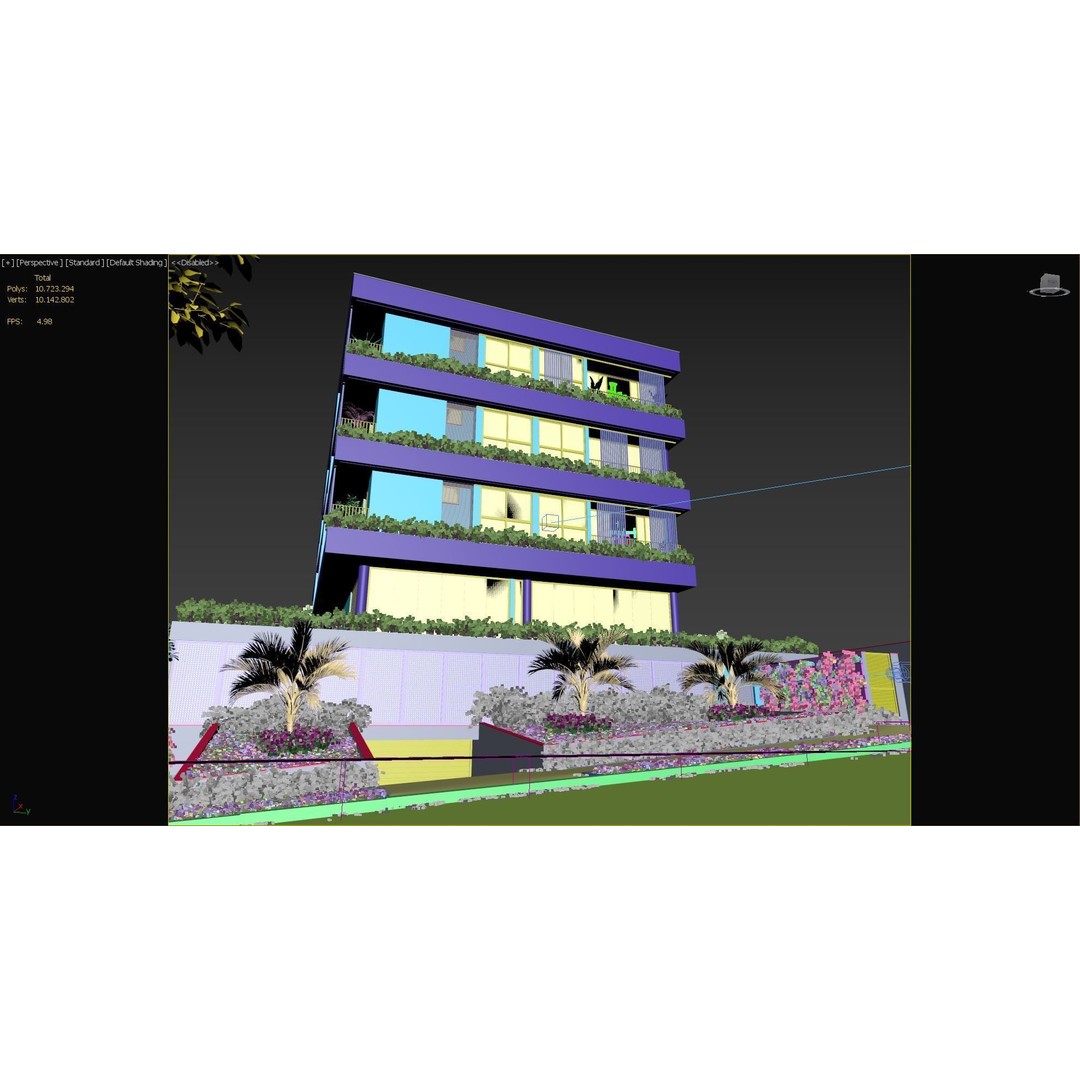 Klee Modern Building 3D Model – Exterior Scene, PBR Textures, FBX, OBJ