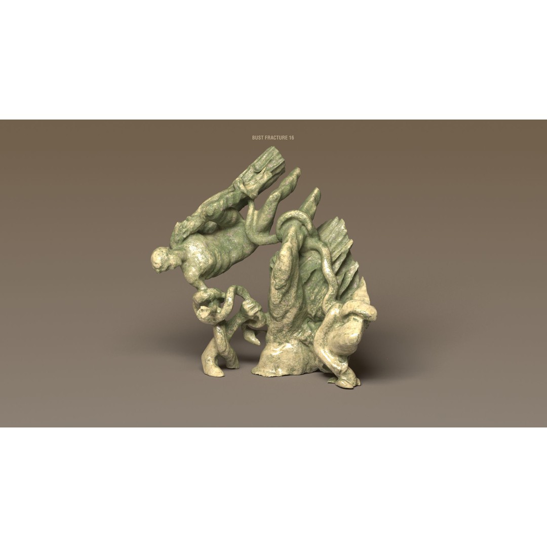Broken Statues 3D Model – Ancient Ruins Collection with PBR Textures - View 12