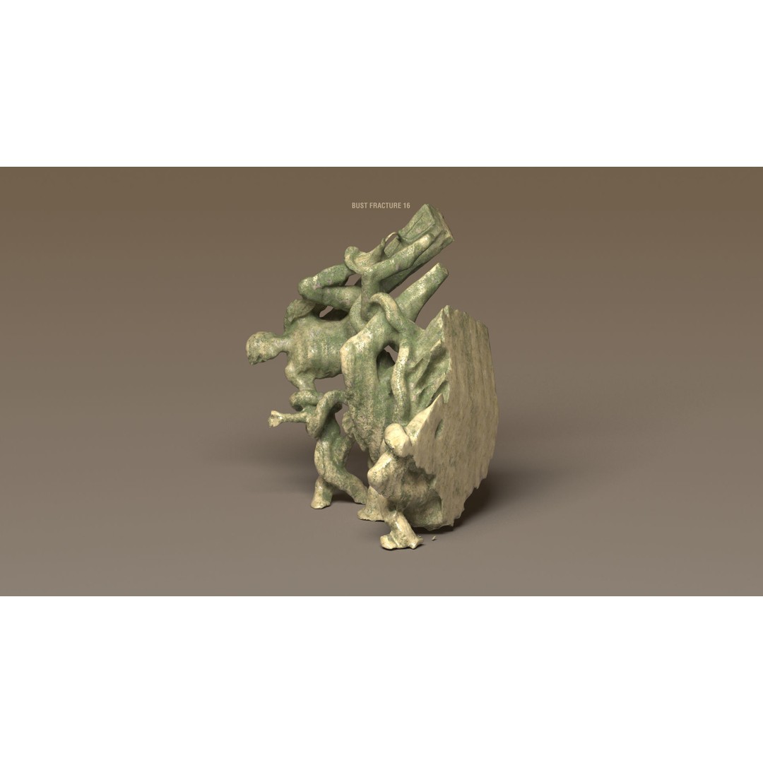 Broken Statues 3D Model – Ancient Ruins Collection with PBR Textures - View 13