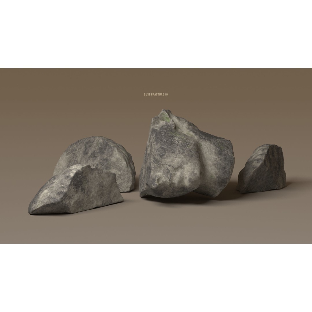 Broken Statues 3D Model – Ancient Ruins Collection with PBR Textures - View 15