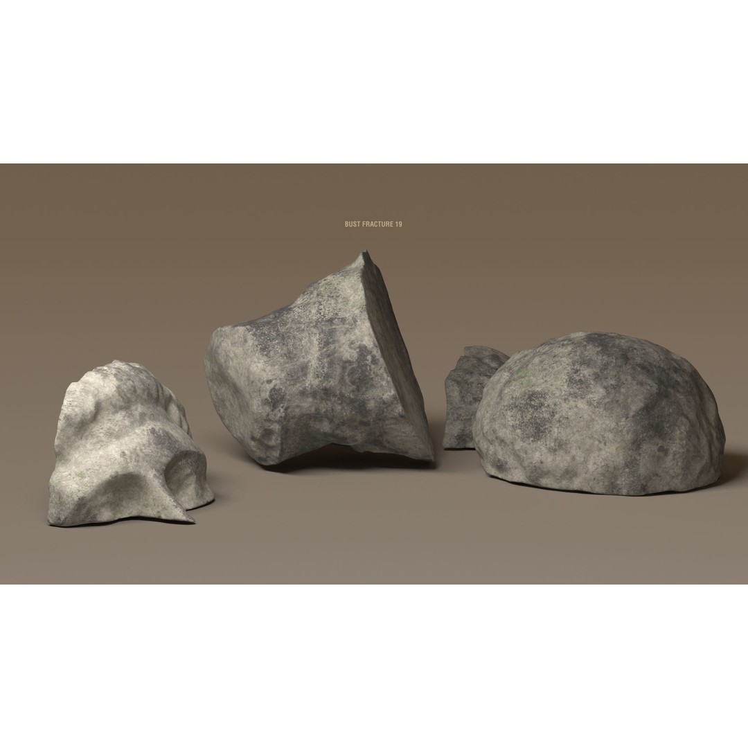 Broken Statues 3D Model – Ancient Ruins Collection with PBR Textures - View 16