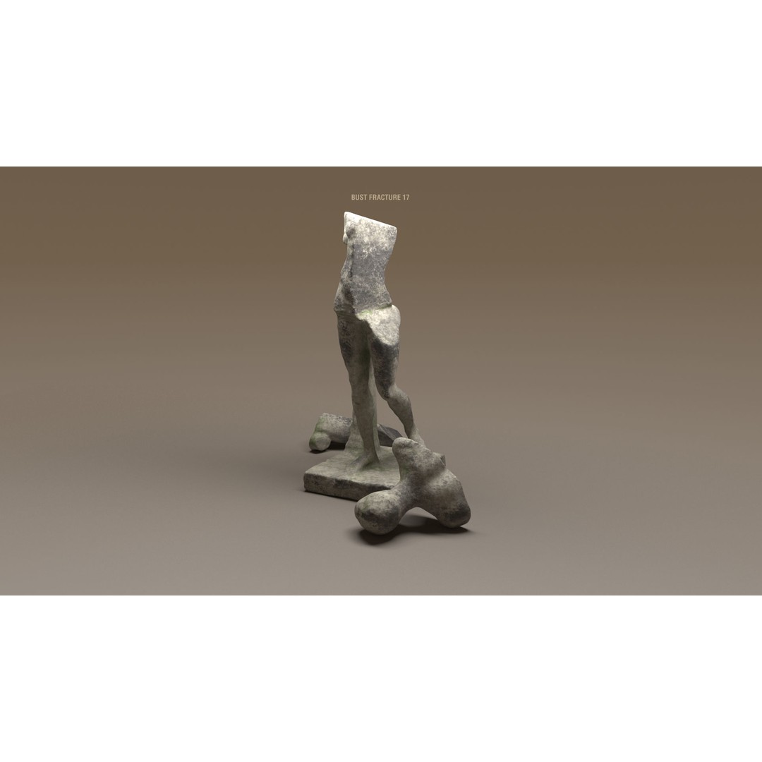 Broken Statues 3D Model – Ancient Ruins Collection with PBR Textures - View 19