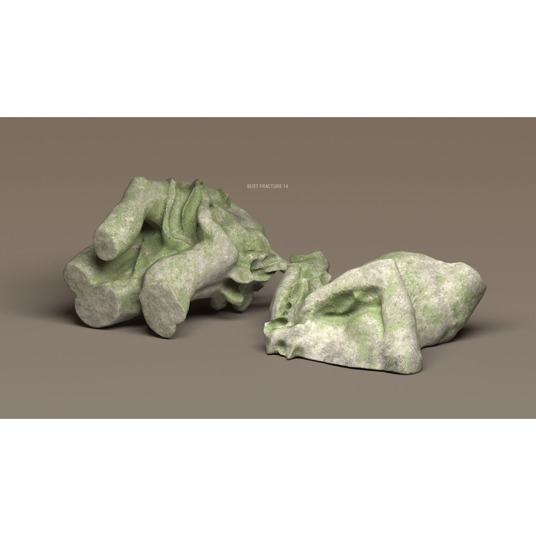 Broken Statues 3D Model – Ancient Ruins Collection with PBR Textures - View 28