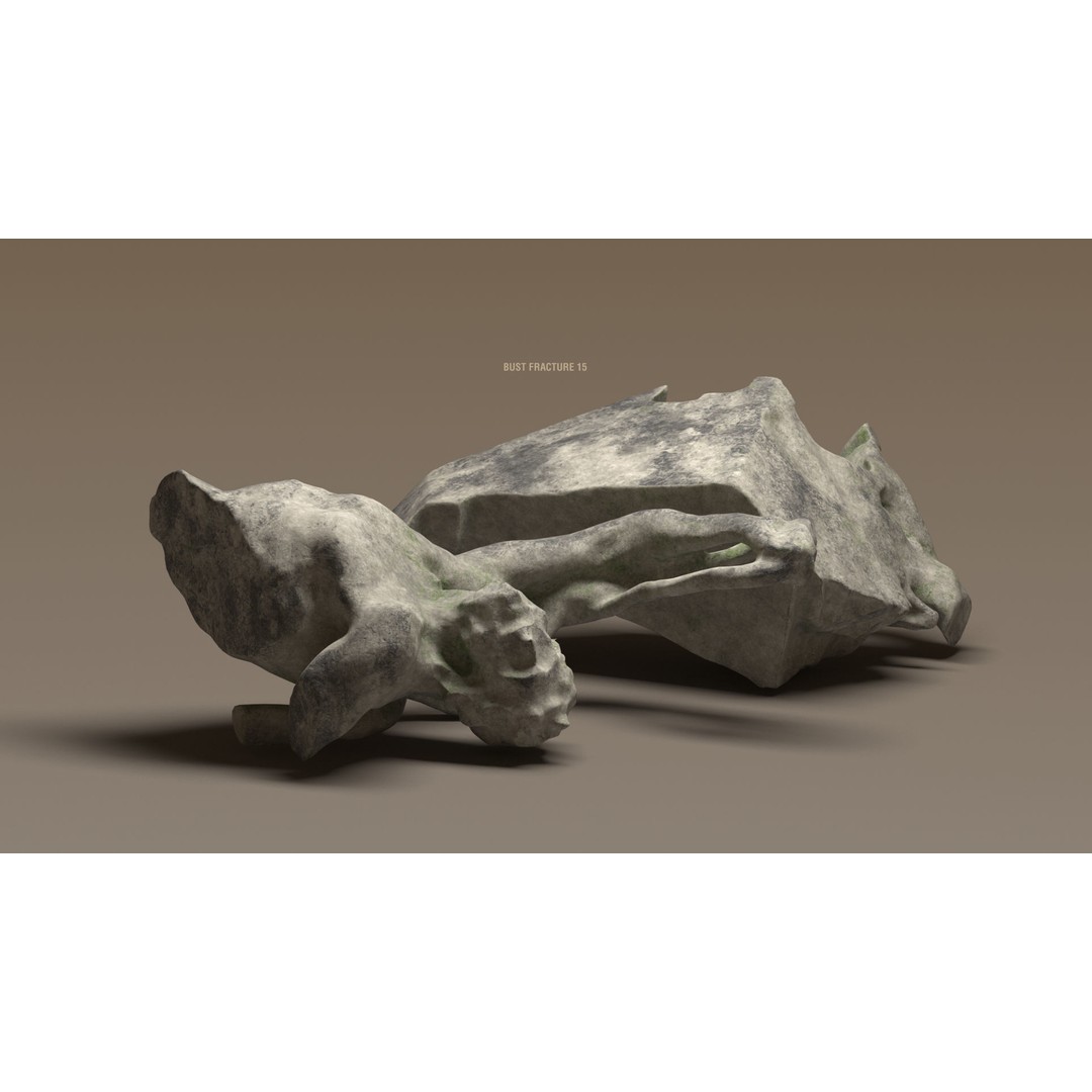 Broken Statues 3D Model – Ancient Ruins Collection with PBR Textures - View 30