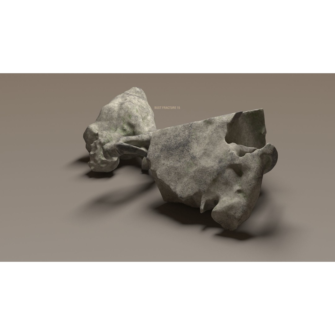 Broken Statues 3D Model – Ancient Ruins Collection with PBR Textures - View 31