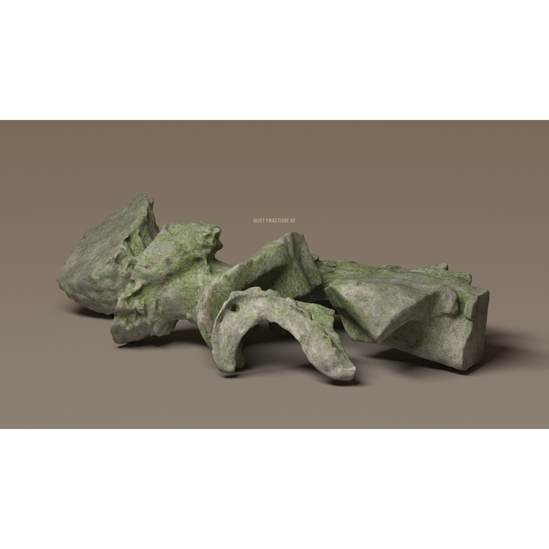 Broken Statues 3D Model – Ancient Ruins Collection with PBR Textures - View 33
