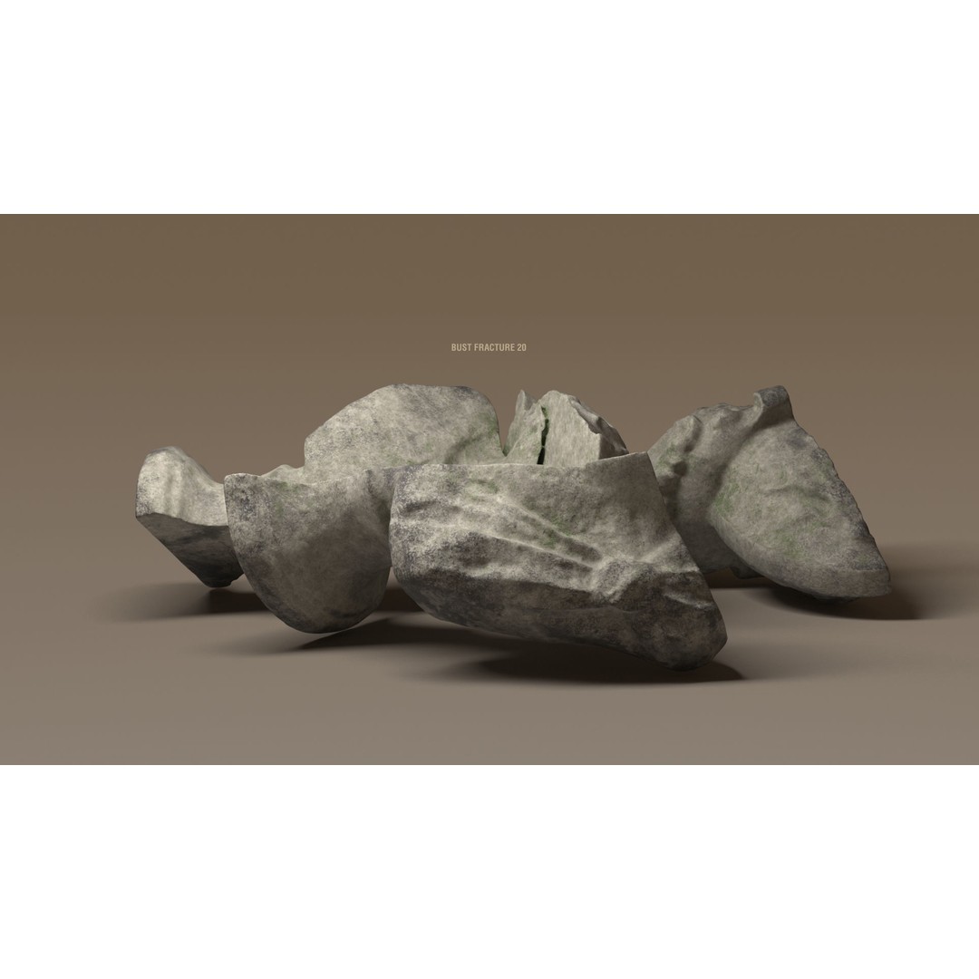 Broken Statues 3D Model – Ancient Ruins Collection with PBR Textures - View 36