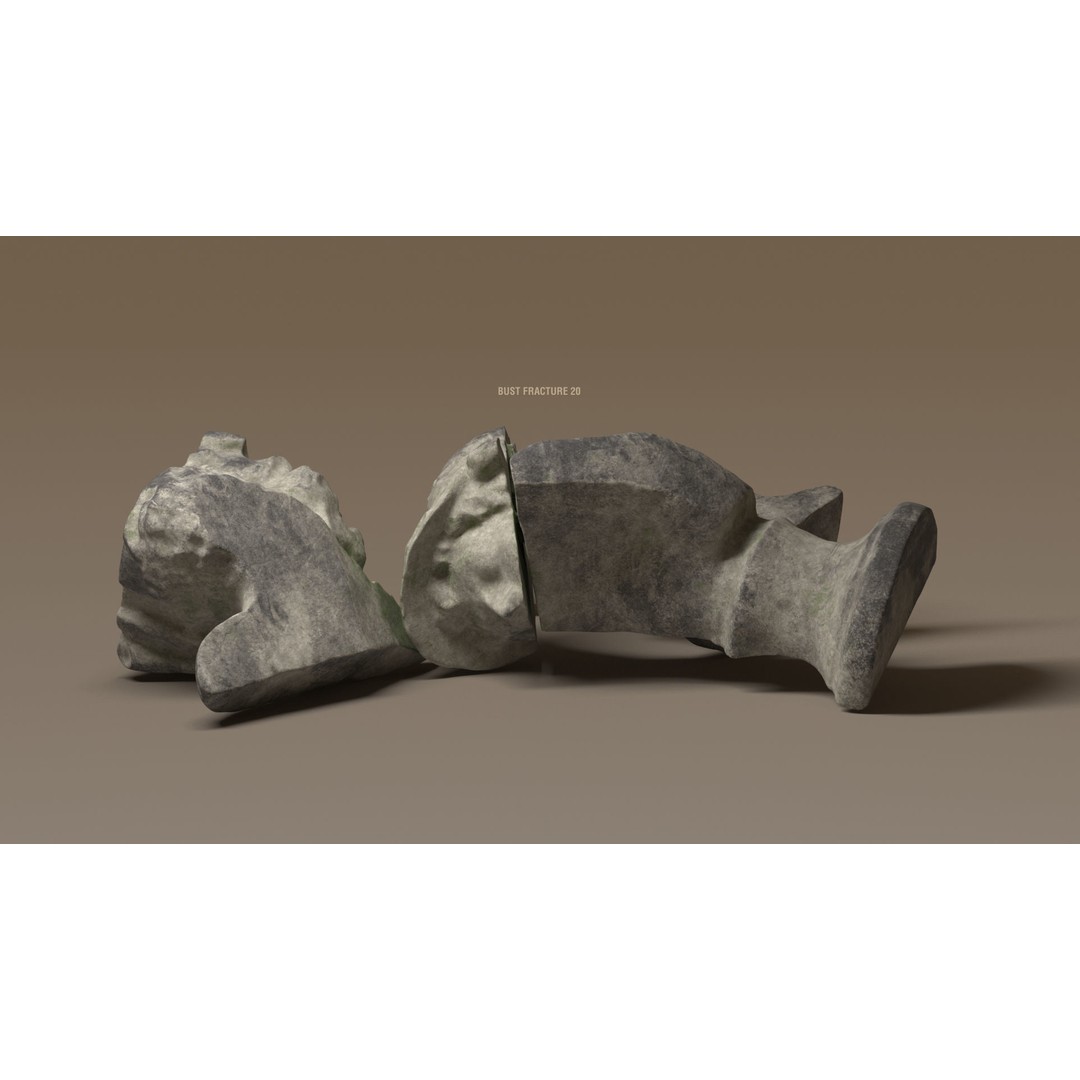 Broken Statues 3D Model – Ancient Ruins Collection with PBR Textures - View 37
