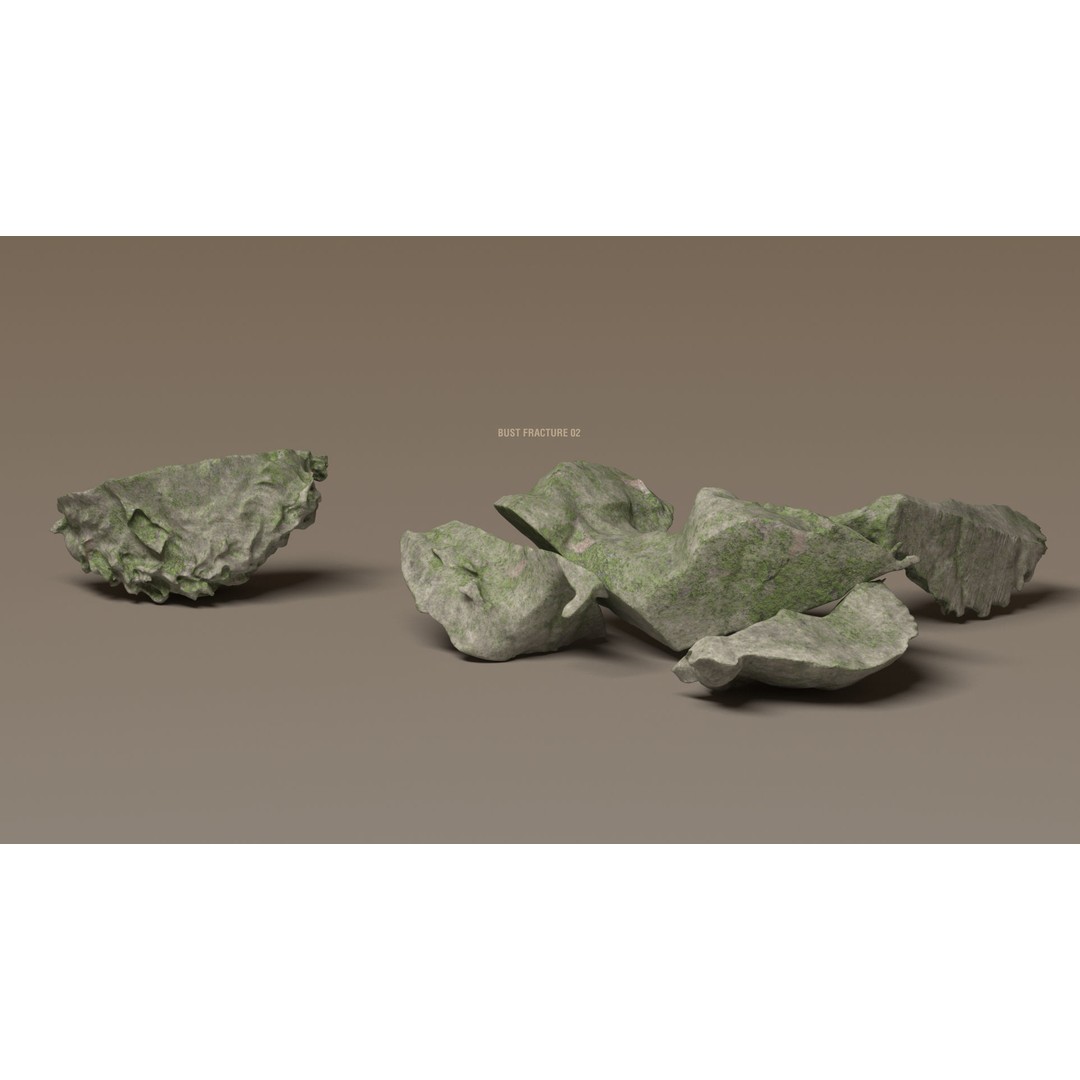 Broken Statues 3D Model – Ancient Ruins Collection with PBR Textures - View 39
