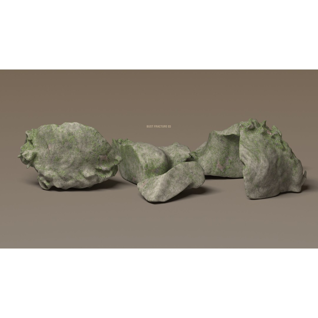 Broken Statues 3D Model – Ancient Ruins Collection with PBR Textures - View 42
