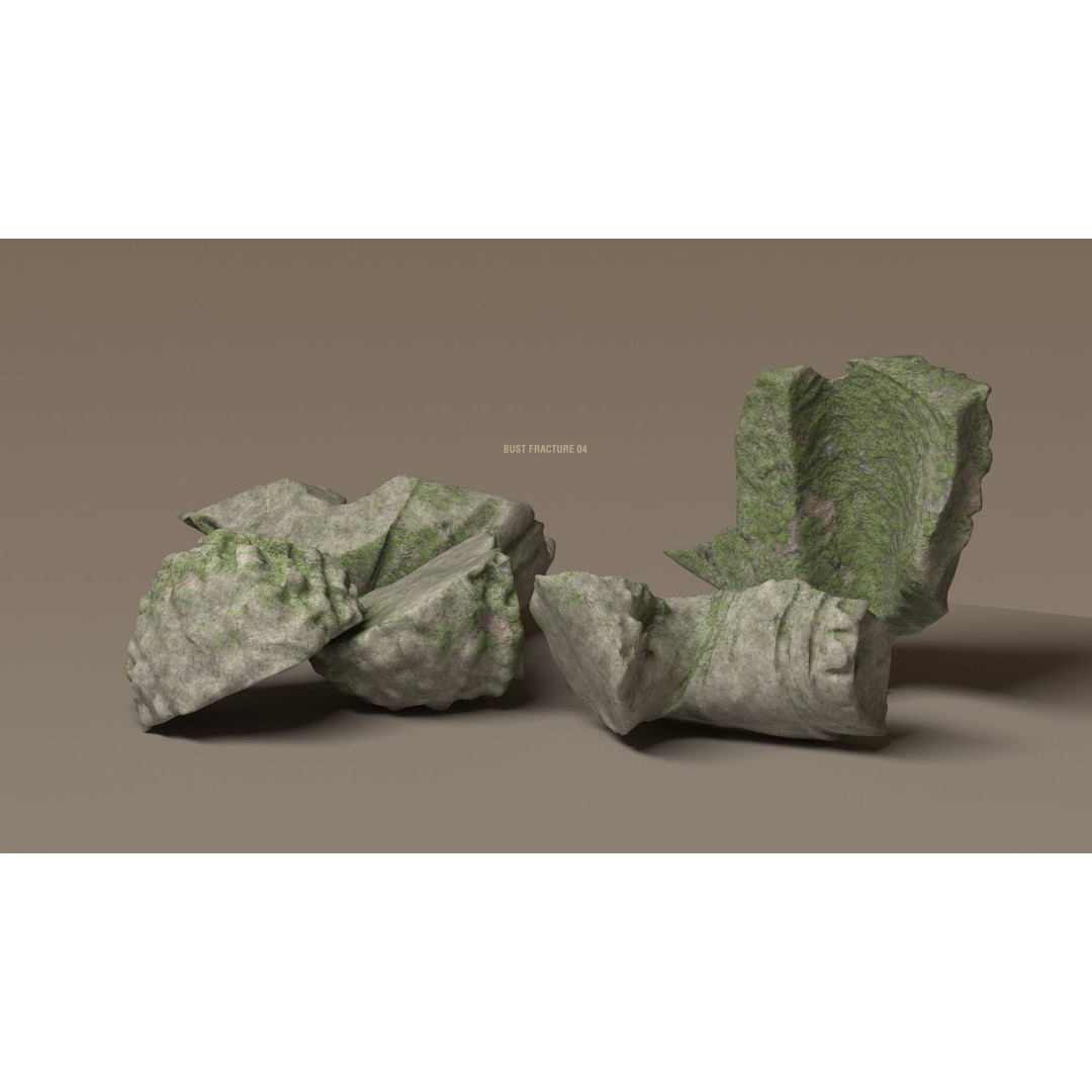 Broken Statues 3D Model – Ancient Ruins Collection with PBR Textures - View 46