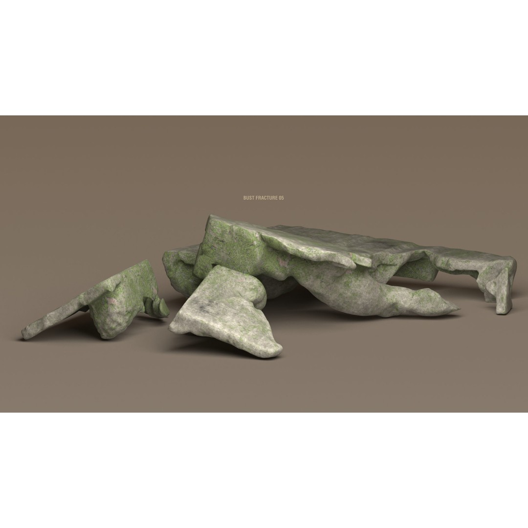Broken Statues 3D Model – Ancient Ruins Collection with PBR Textures - View 48