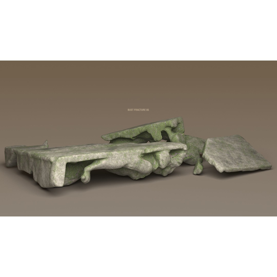 Broken Statues 3D Model – Ancient Ruins Collection with PBR Textures - View 49