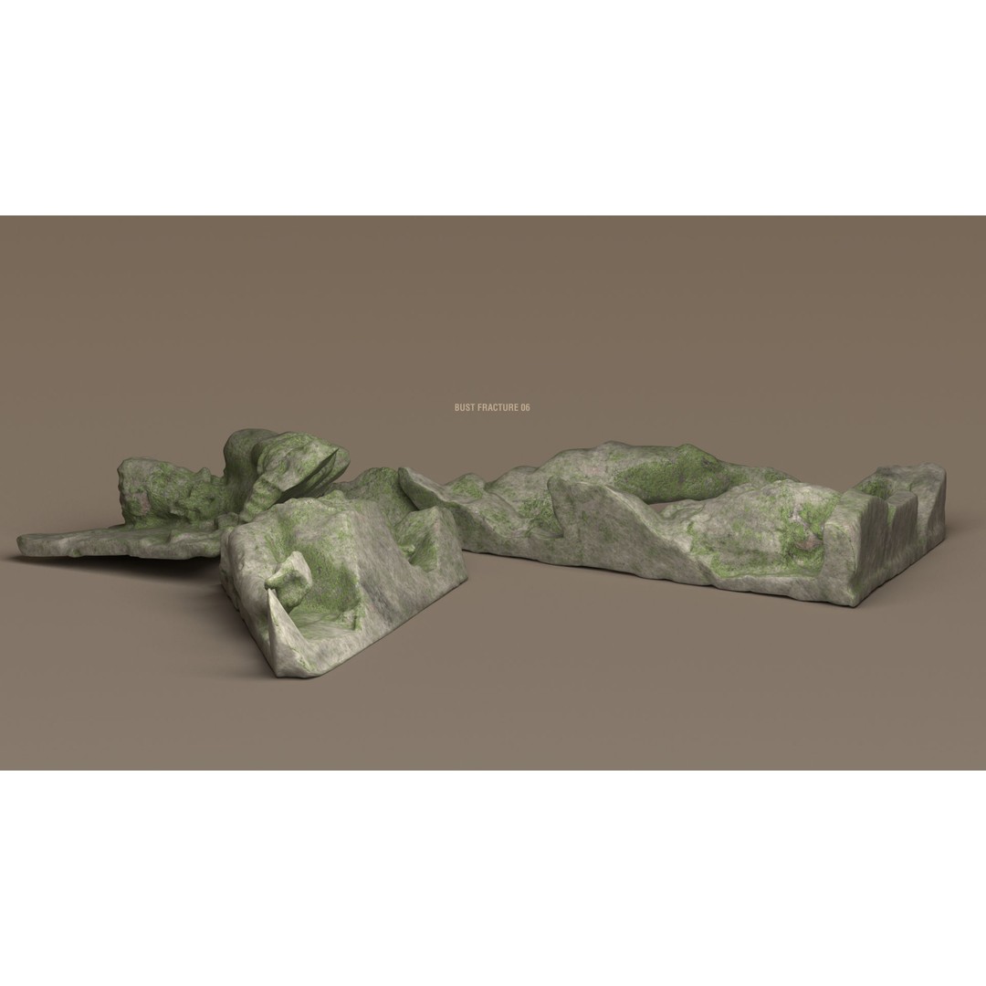 Broken Statues 3D Model – Ancient Ruins Collection with PBR Textures - View 51