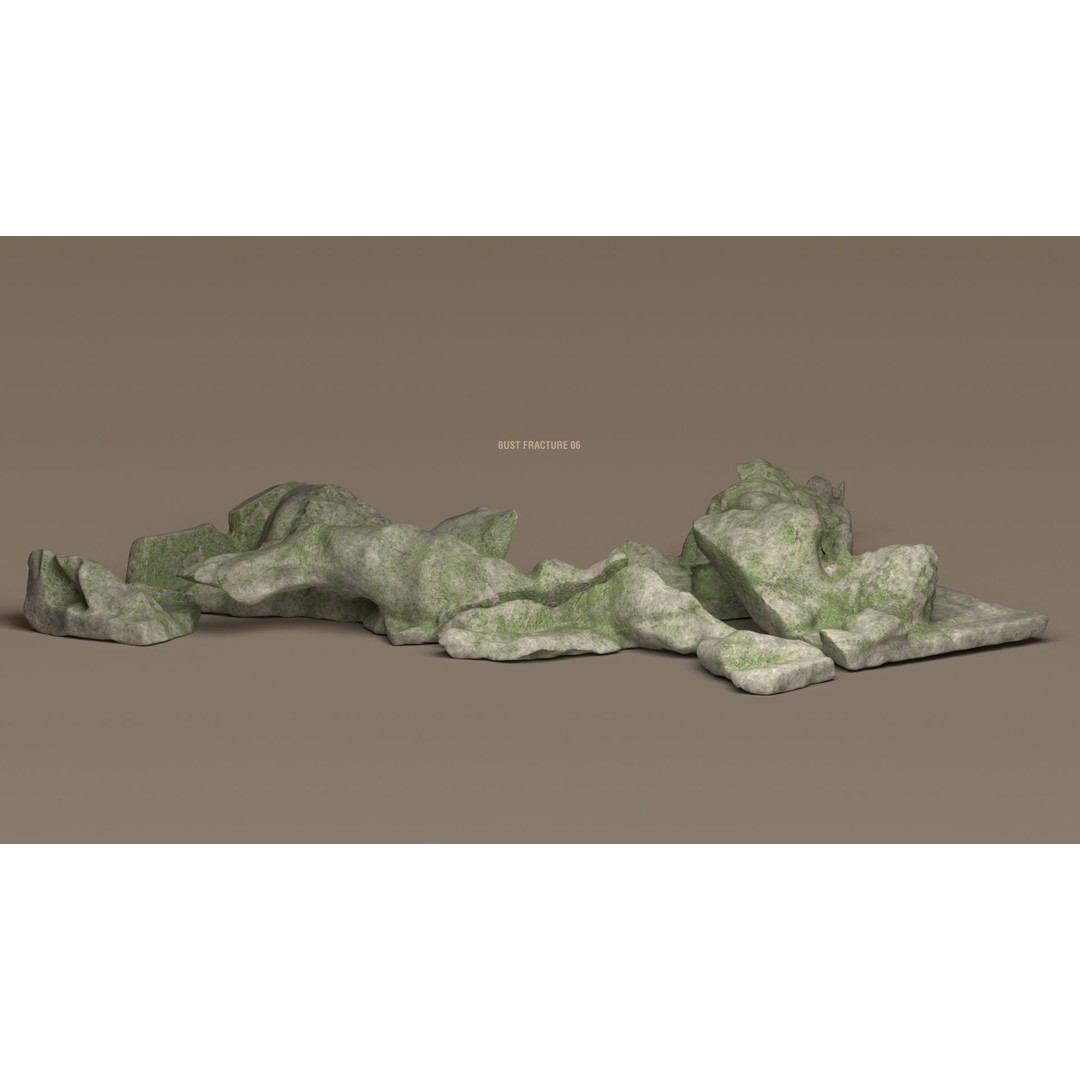Broken Statues 3D Model – Ancient Ruins Collection with PBR Textures - View 52