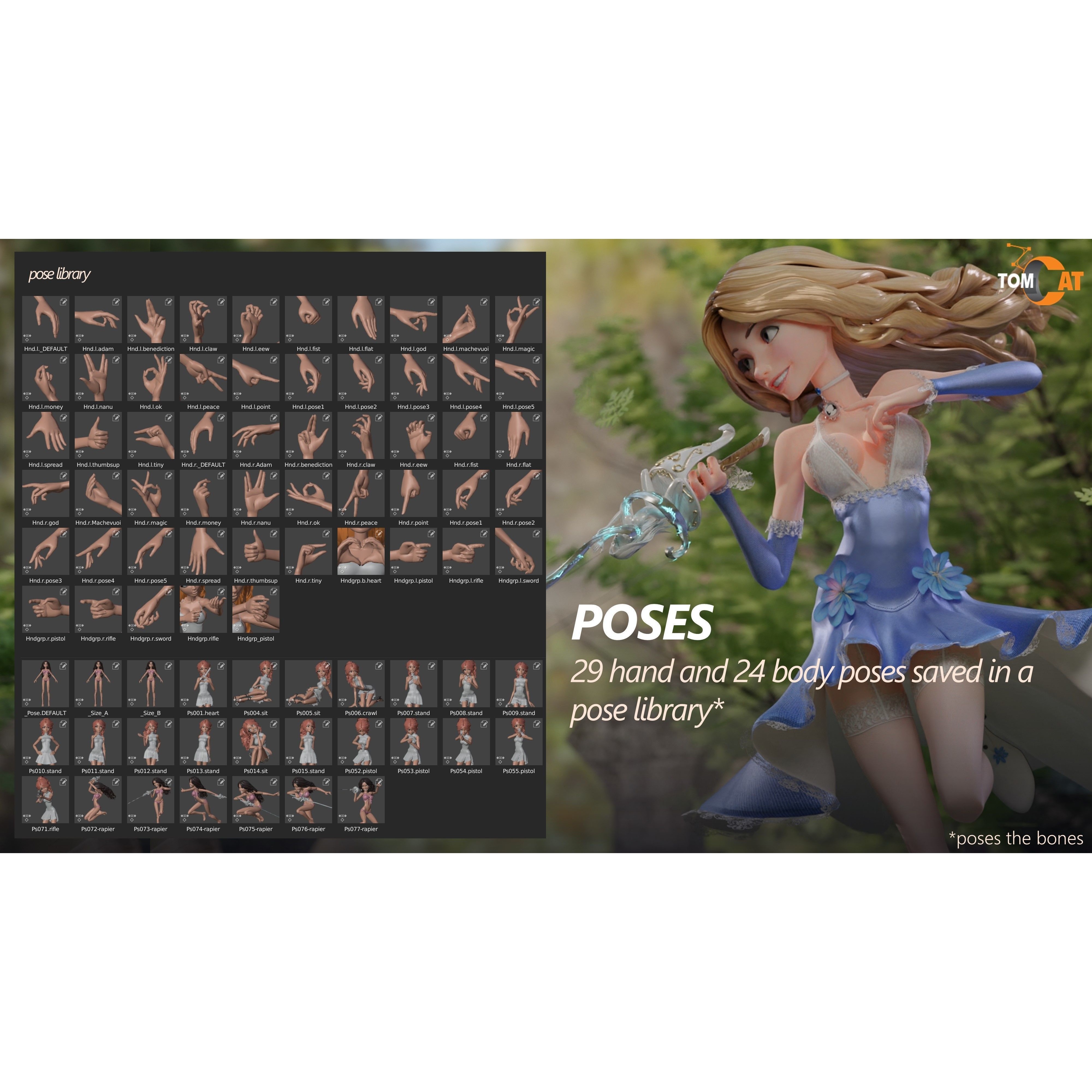 Éponine La Duelliste - Low-Poly Game-Ready 3D Model - View 8