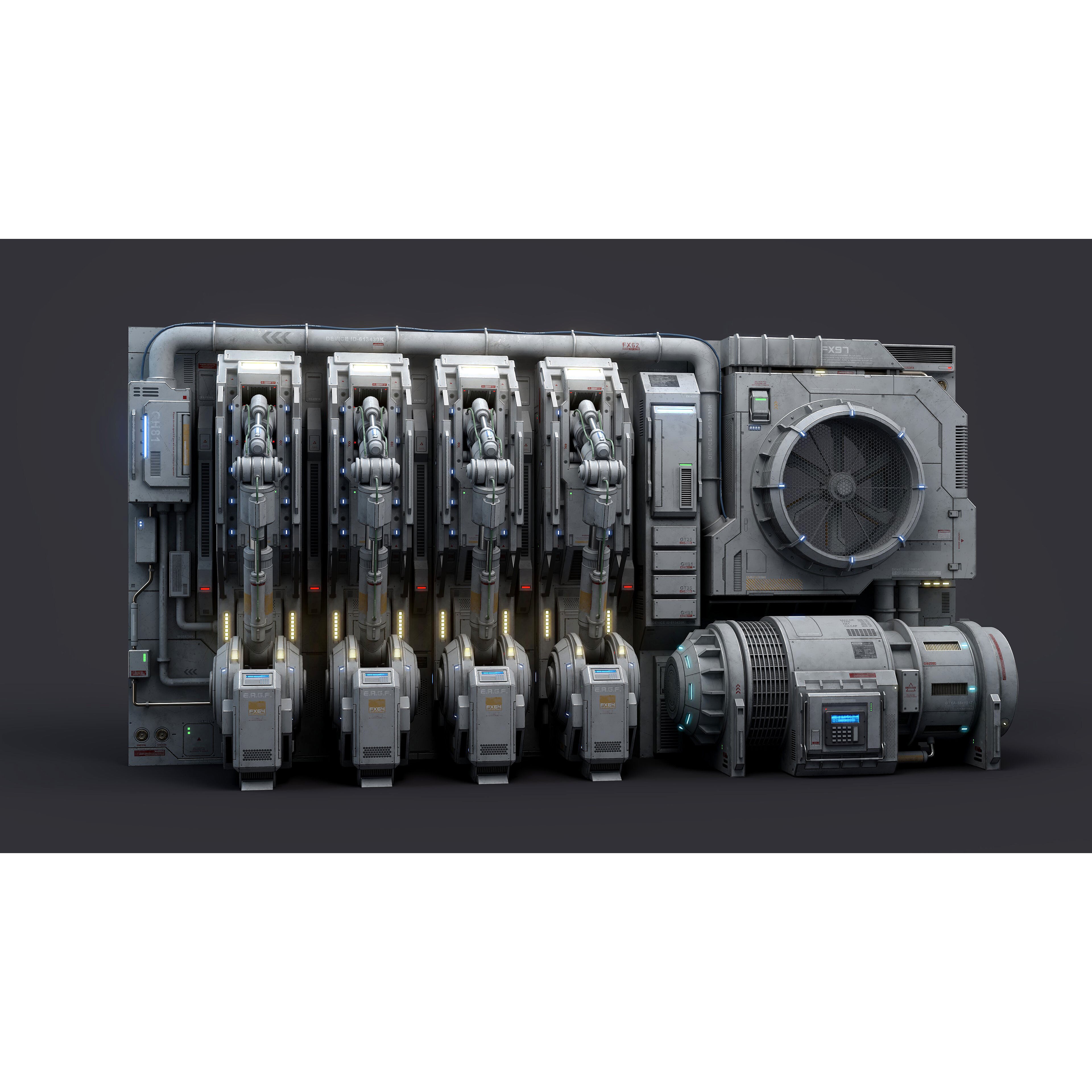 Sci-Fi Architecture Panels Kit Vol 04 - Low-Poly Game-Ready 3D Model - View 11