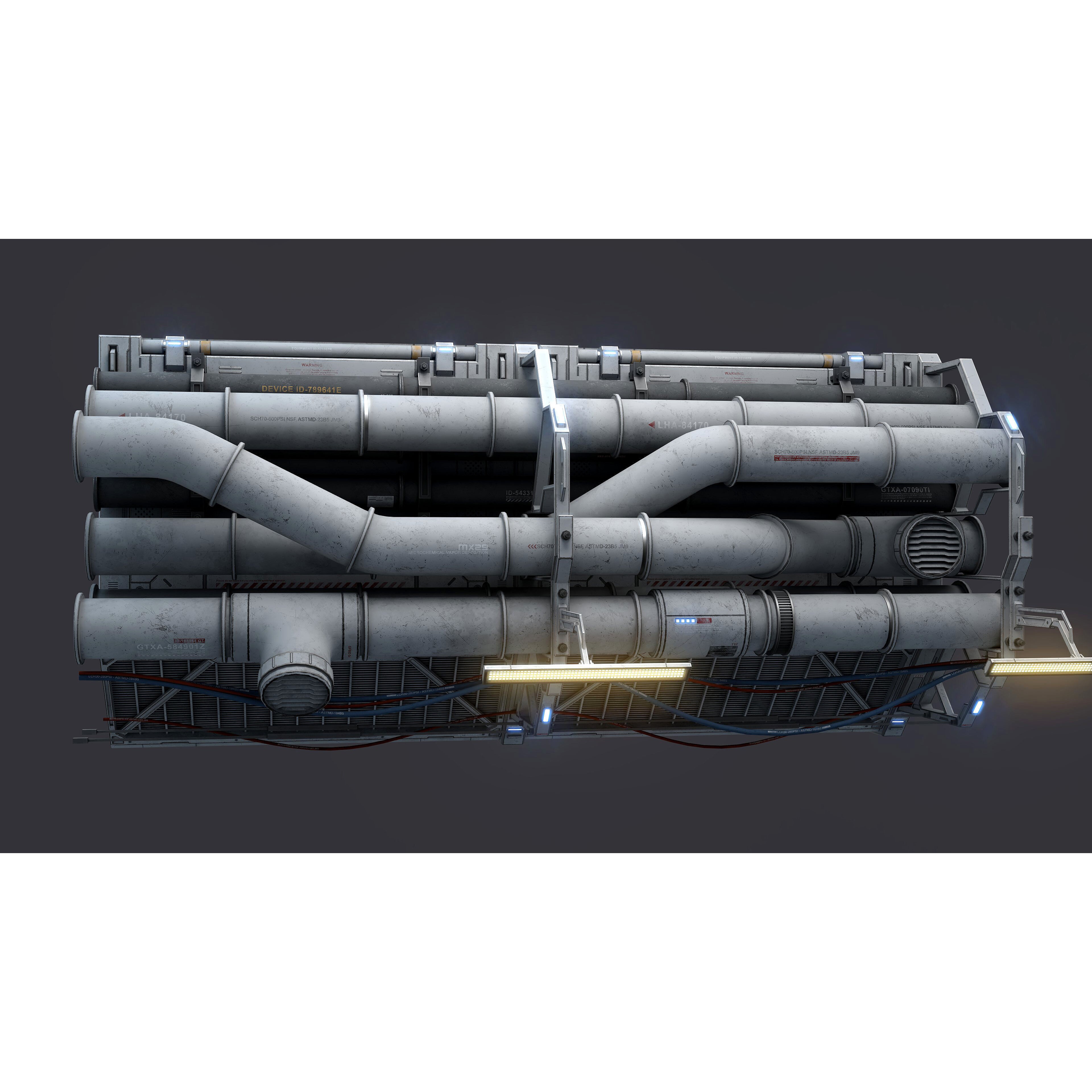 Sci-Fi Architecture Panels Kit Vol 04 - Low-Poly Game-Ready 3D Model - View 20