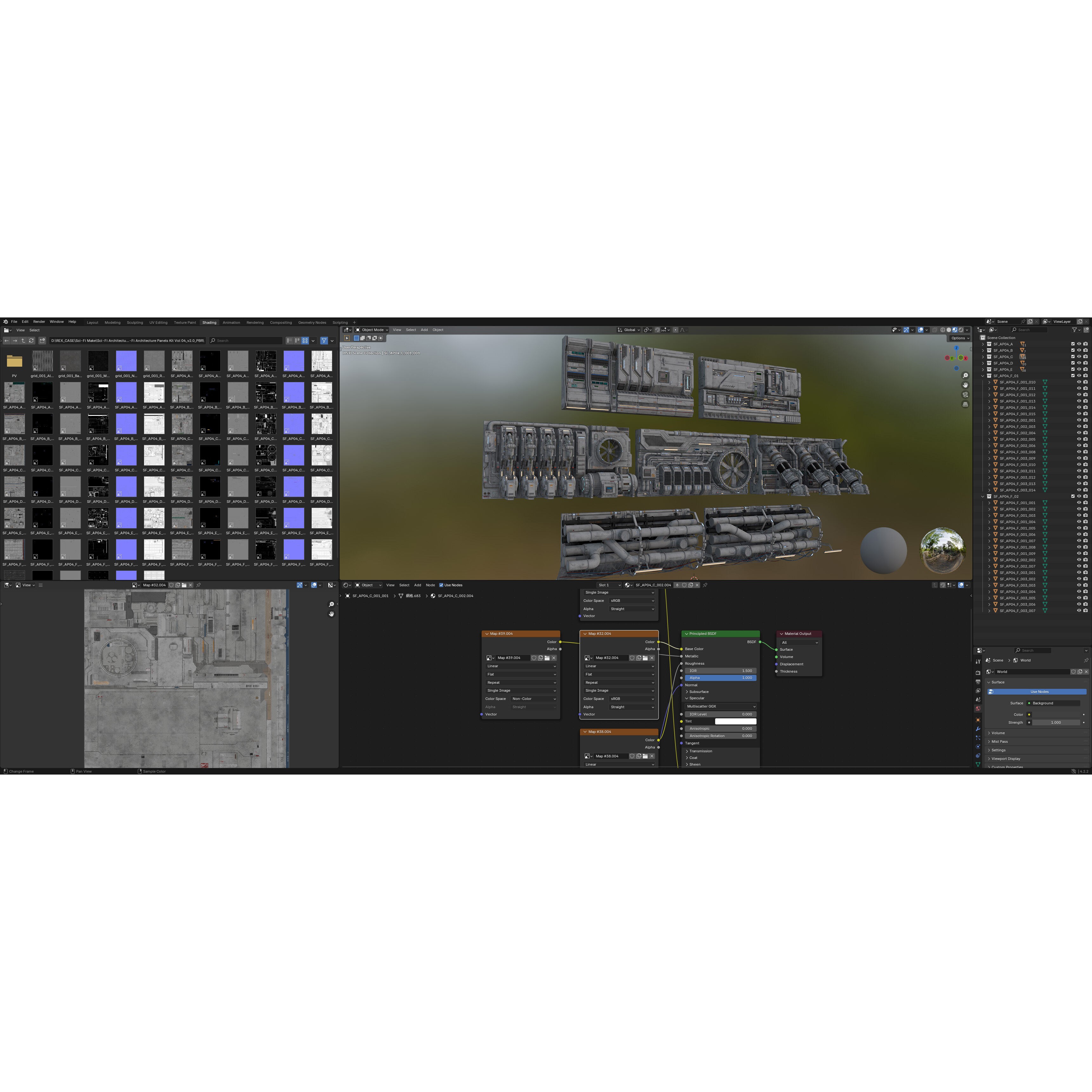 Sci-Fi Architecture Panels Kit Vol 04 - Low-Poly Game-Ready 3D Model - View 25