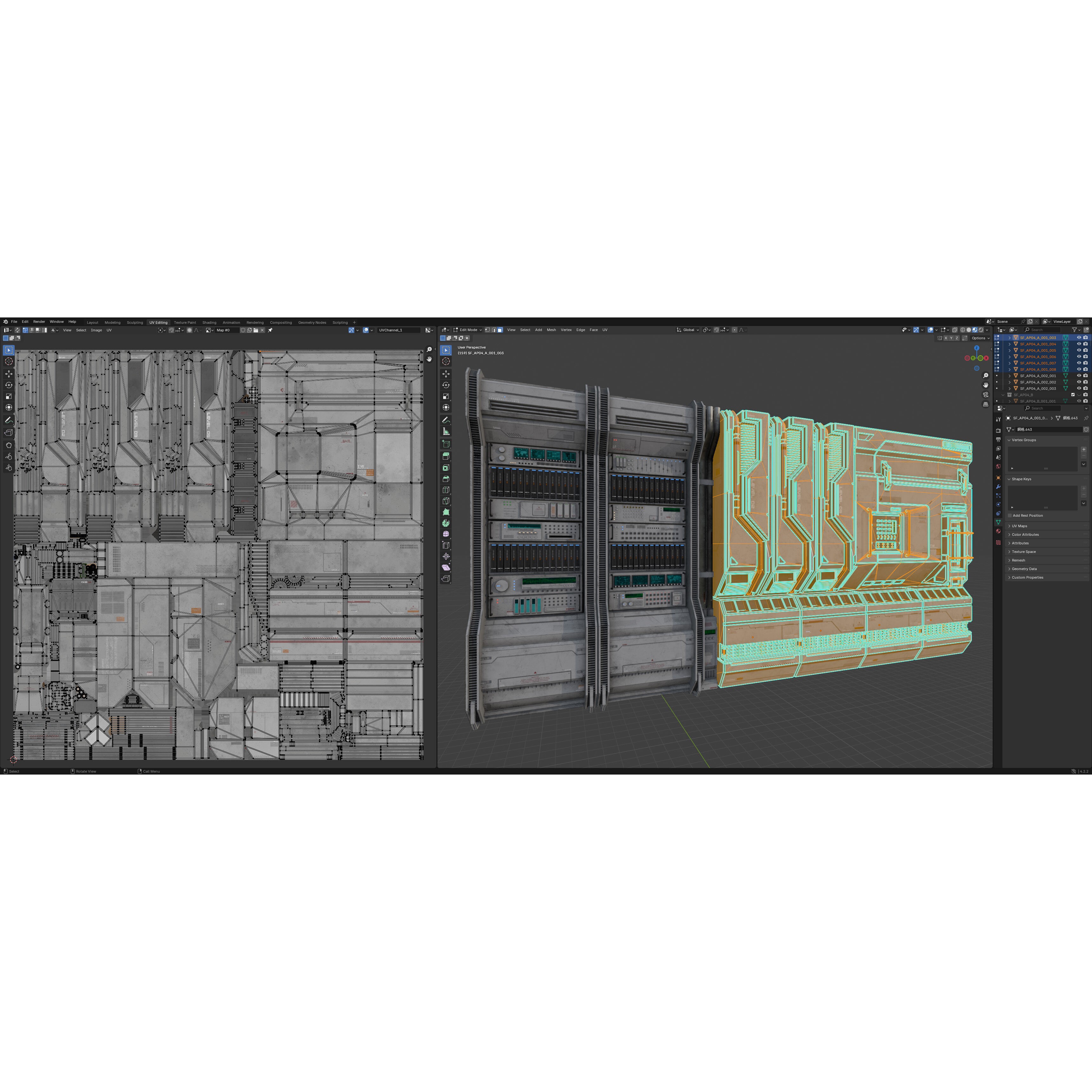 Sci-Fi Architecture Panels Kit Vol 04 - Low-Poly Game-Ready 3D Model - View 27