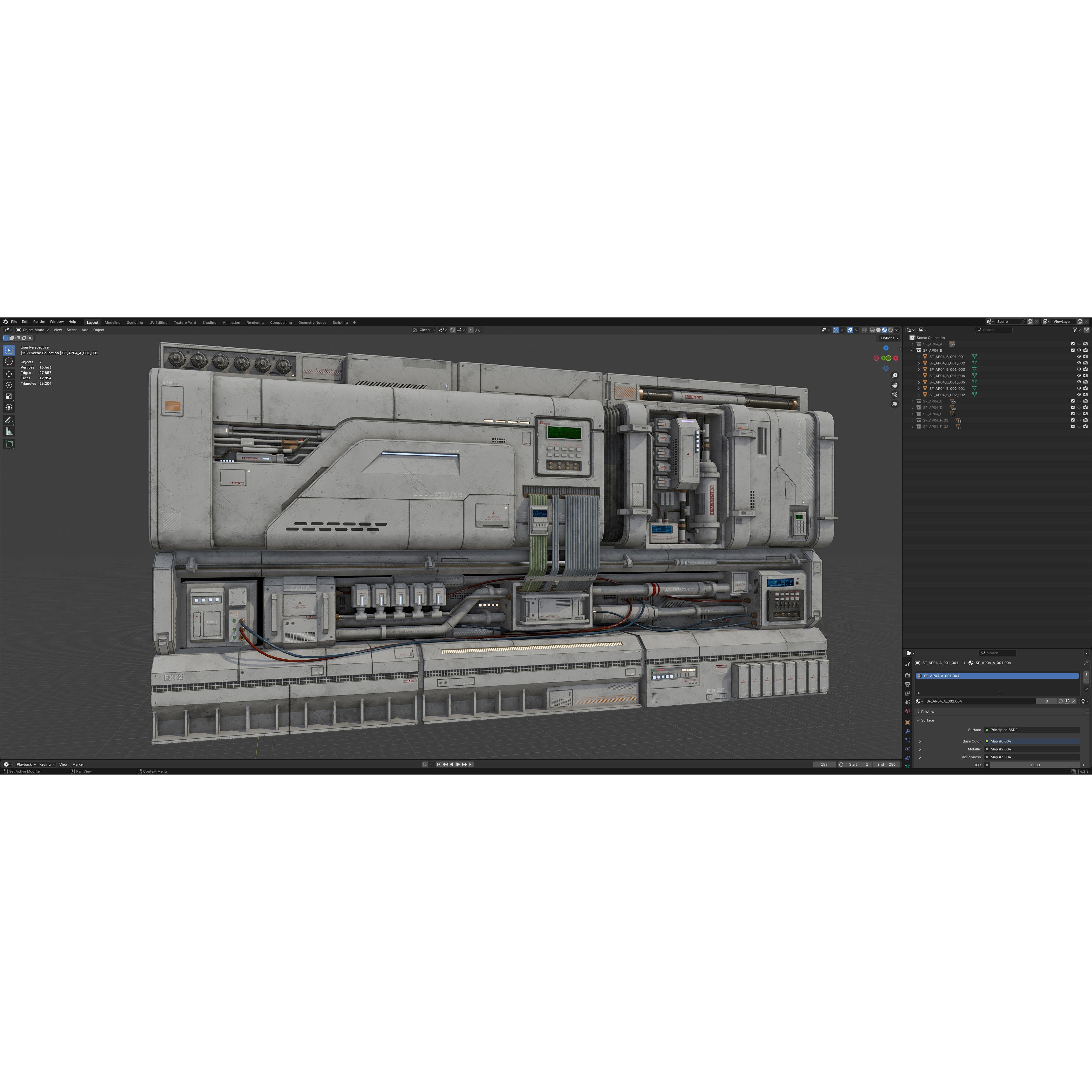 Sci-Fi Architecture Panels Kit Vol 04 - Low-Poly Game-Ready 3D Model - View 28