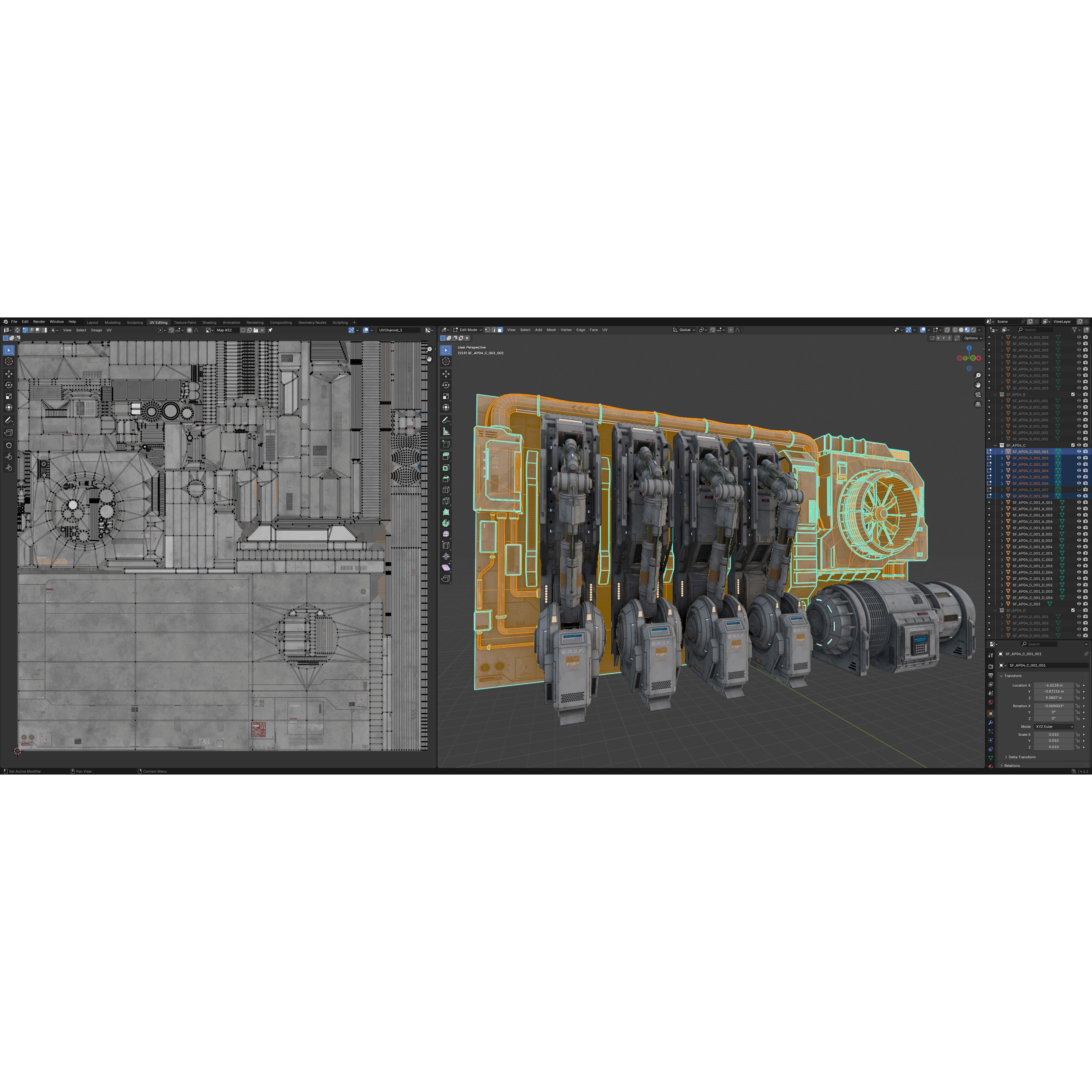 Sci-Fi Architecture Panels Kit Vol 04 - Low-Poly Game-Ready 3D Model - View 31