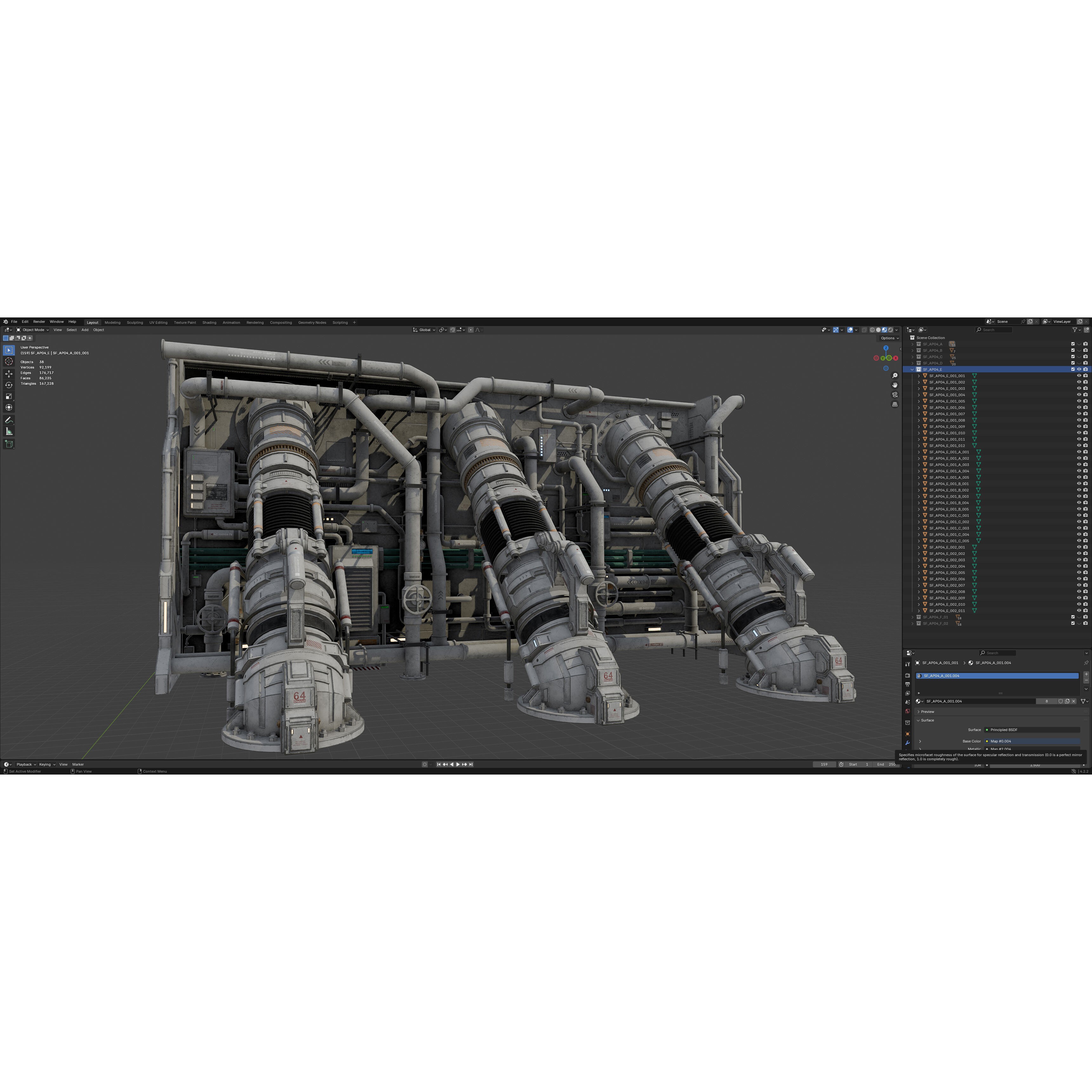 Sci-Fi Architecture Panels Kit Vol 04 - Low-Poly Game-Ready 3D Model - View 34