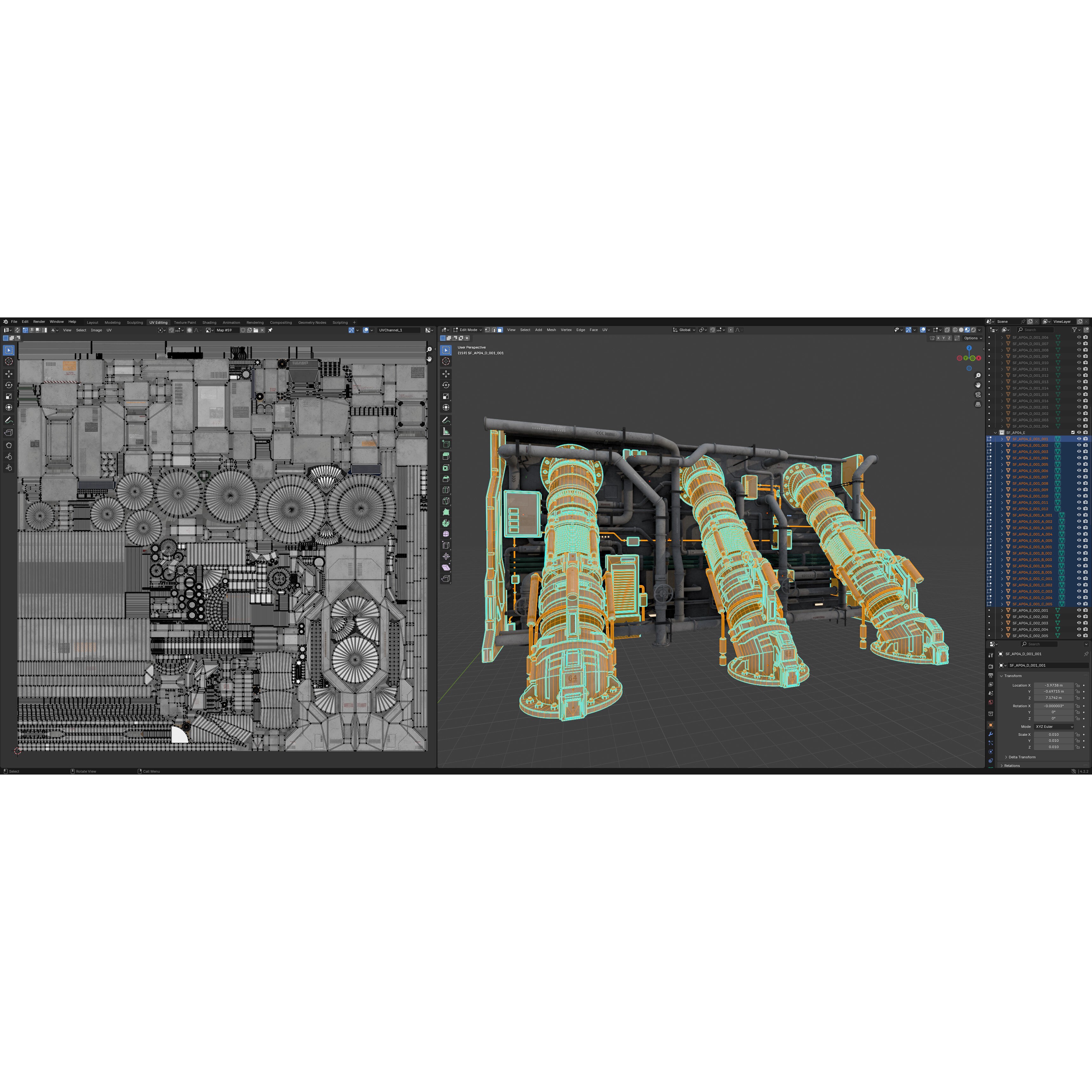 Sci-Fi Architecture Panels Kit Vol 04 - Low-Poly Game-Ready 3D Model - View 35