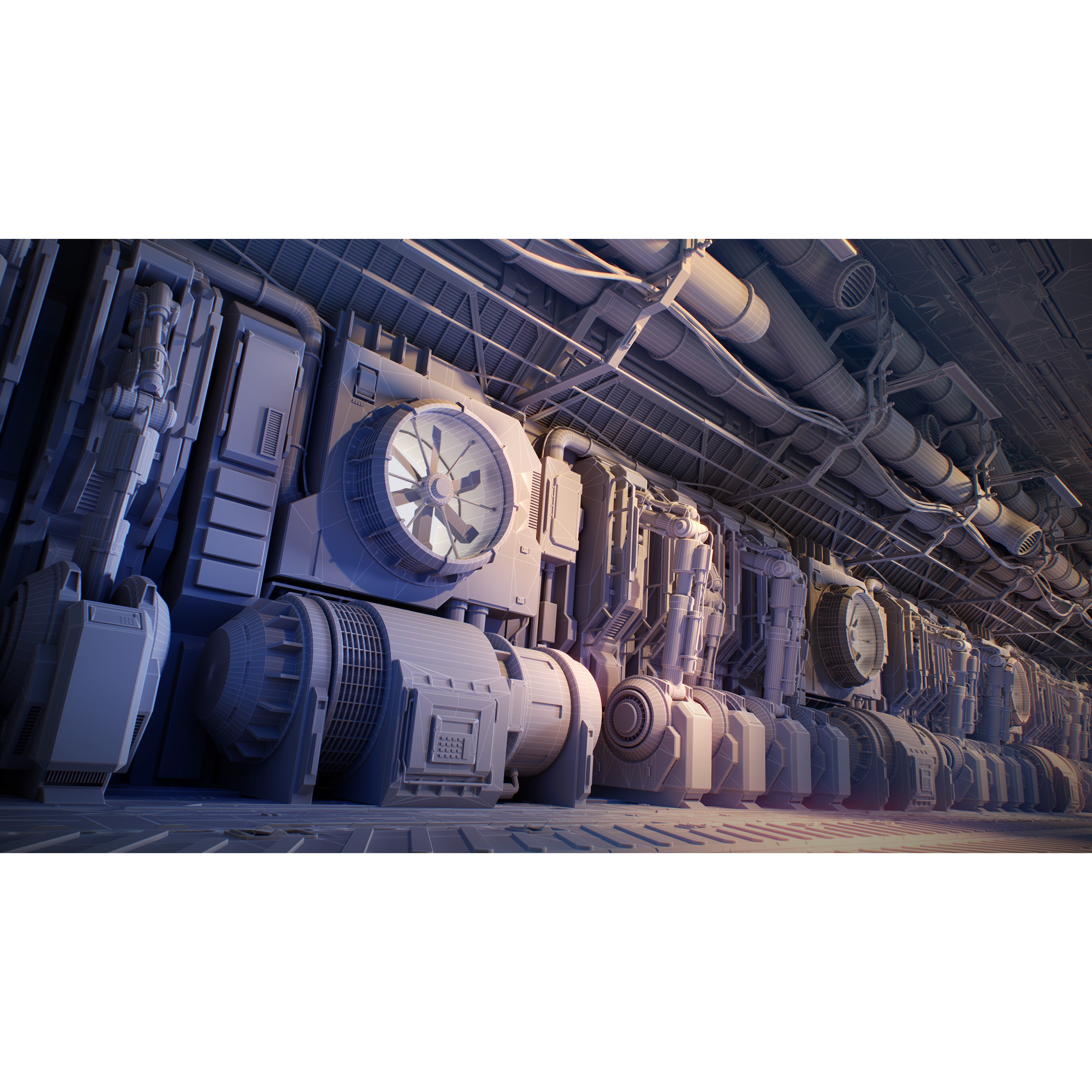 Sci-Fi Architecture Panels Kit Vol 04 - Low-Poly Game-Ready 3D Model - View 42