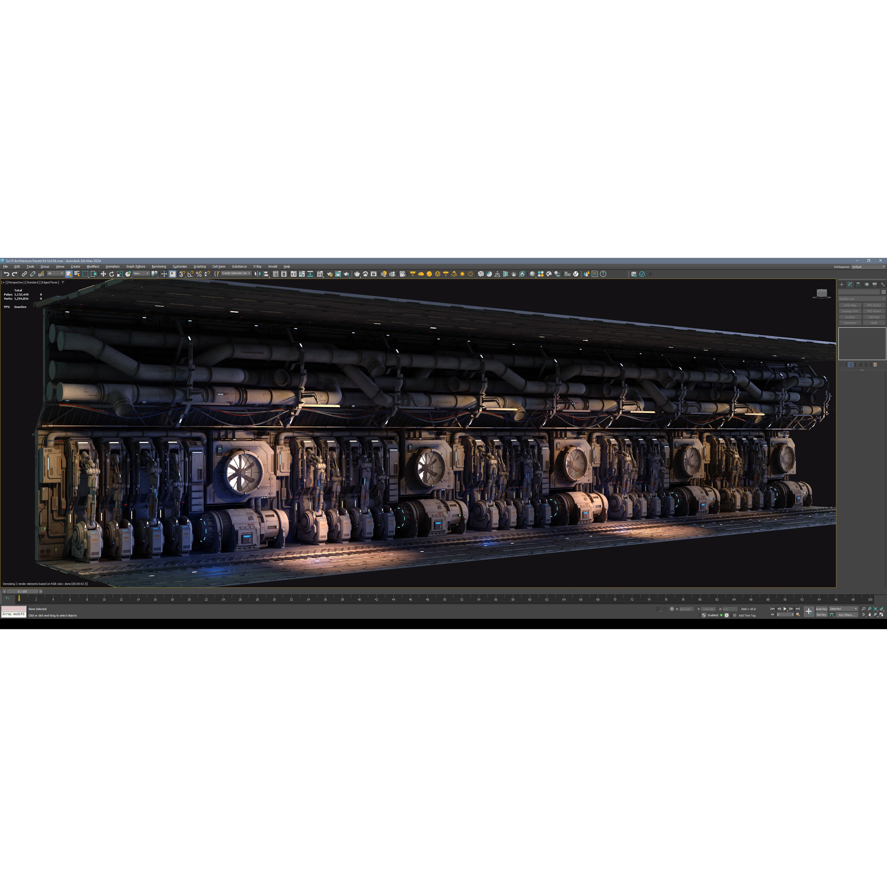 Sci-Fi Architecture Panels Kit Vol 04 - Low-Poly Game-Ready 3D Model - View 43