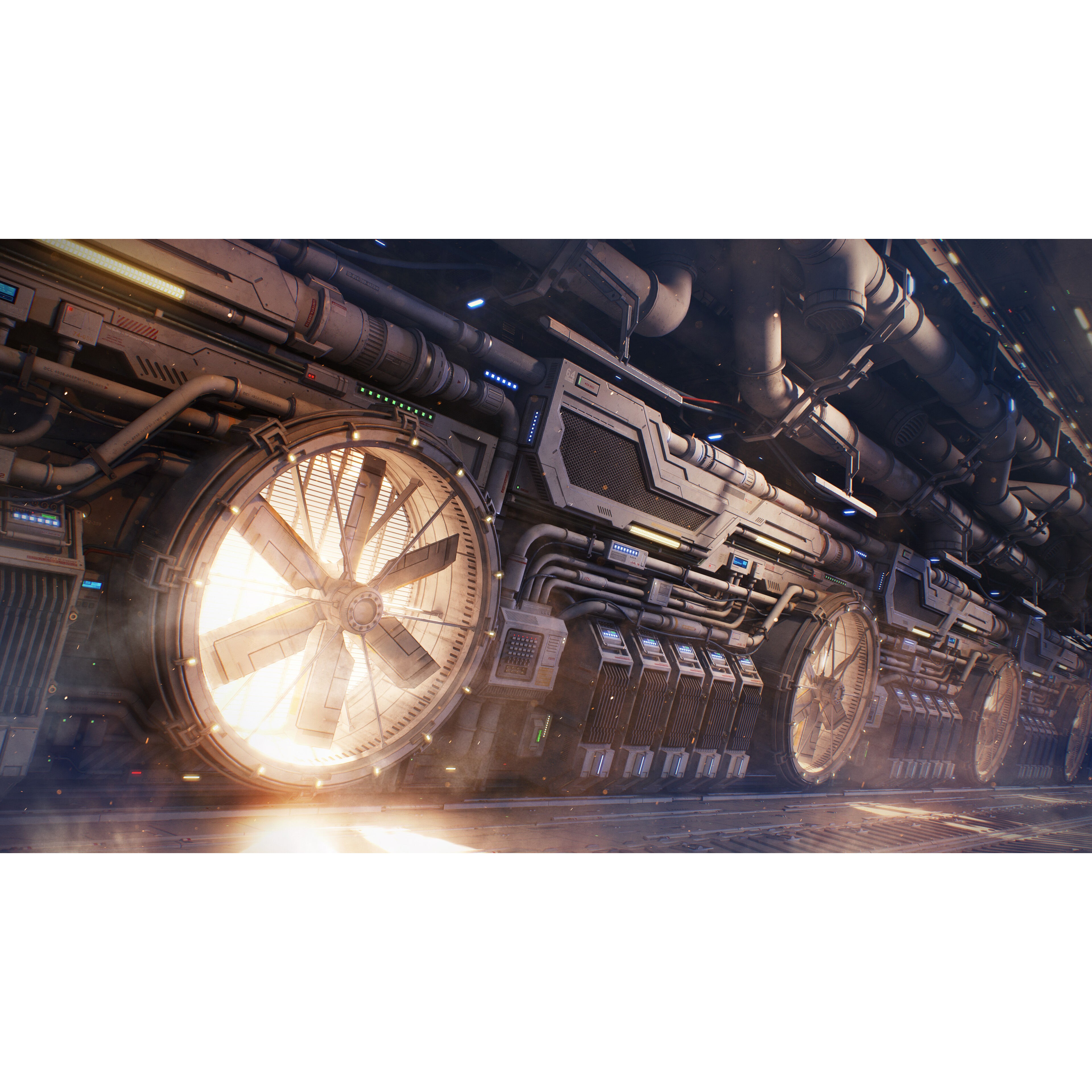 Sci-Fi Architecture Panels Kit Vol 04 - Low-Poly Game-Ready 3D Model - View 45