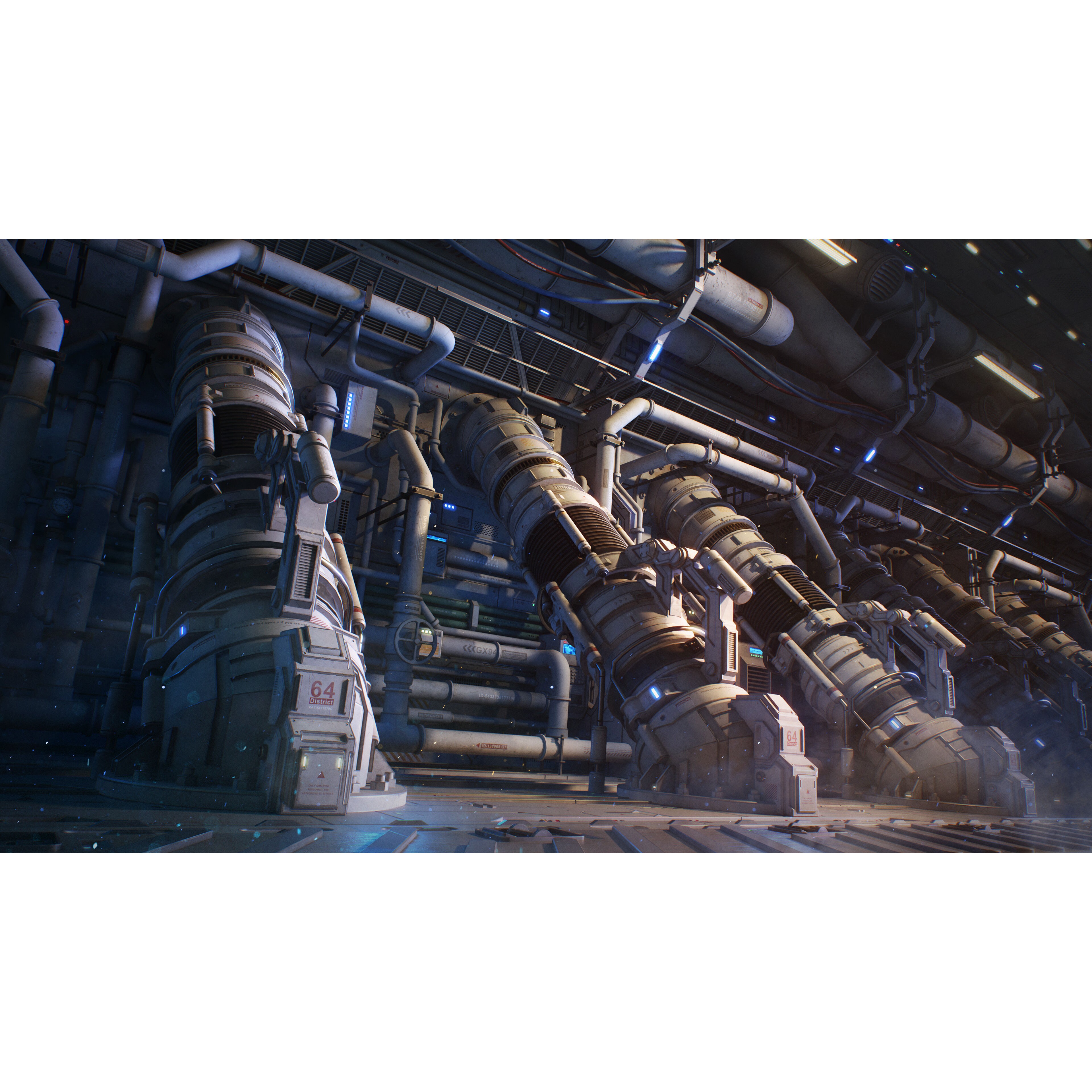 Sci-Fi Architecture Panels Kit Vol 04 - Low-Poly Game-Ready 3D Model - View 49