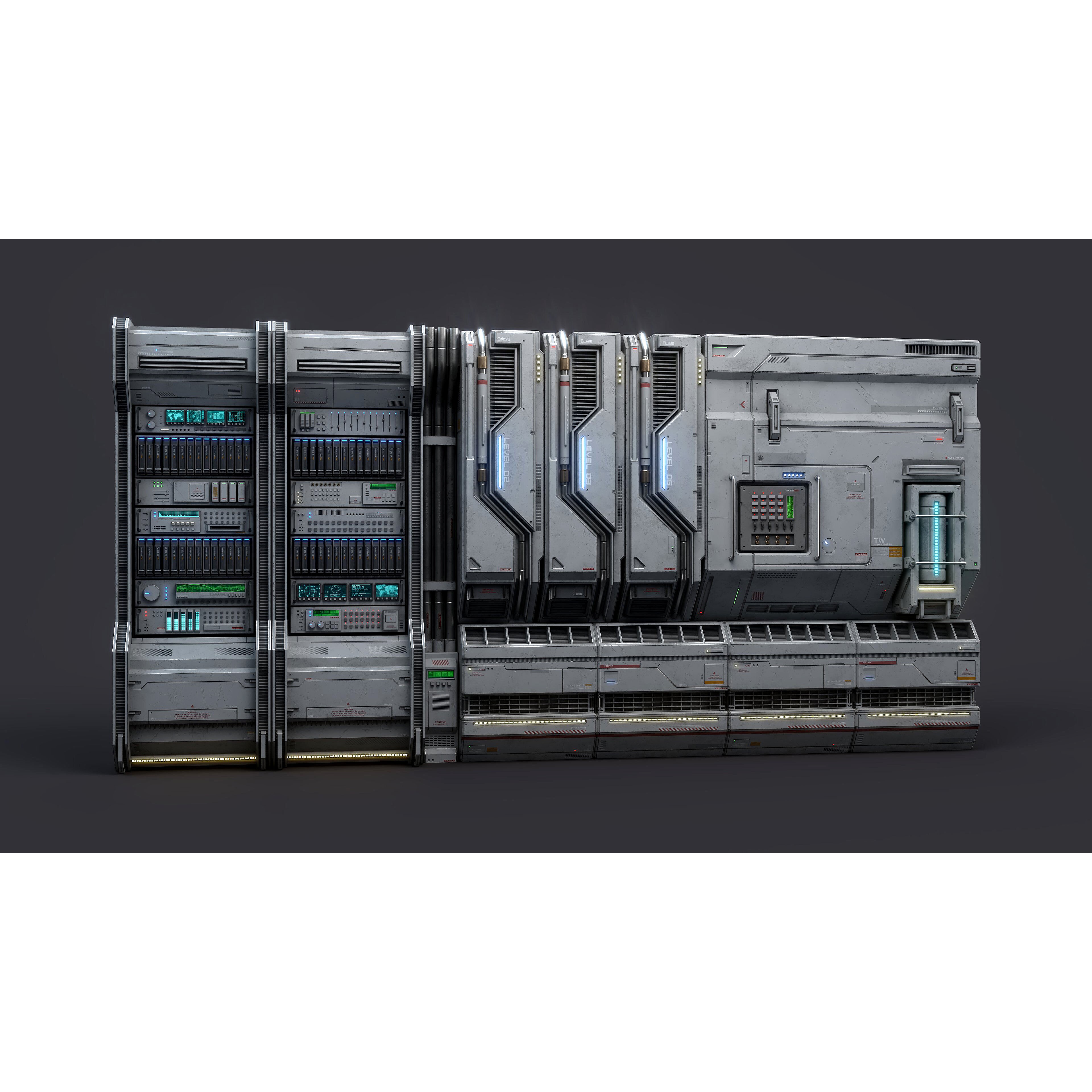 Sci-Fi Architecture Panels Kit Vol 04 - Low-Poly Game-Ready 3D Model - View 5