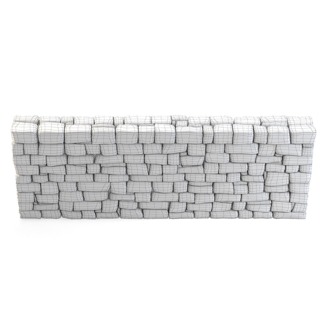 Forge Stone Wall 3D Model – Medieval Architectural Asset, FBX, OBJ