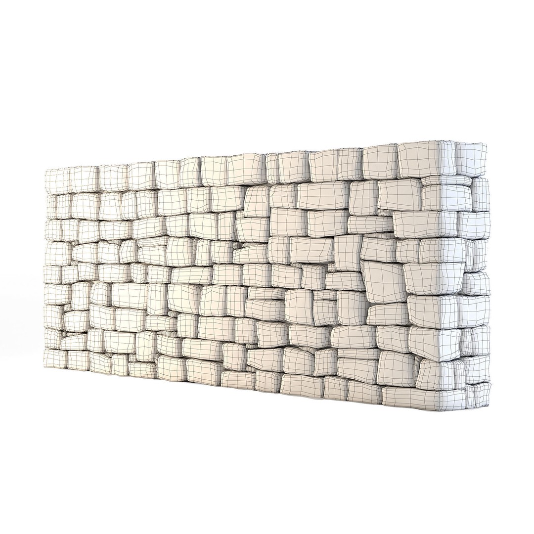 Forge Stone Wall 3D Model – Medieval Architectural Asset, FBX, OBJ - View 5