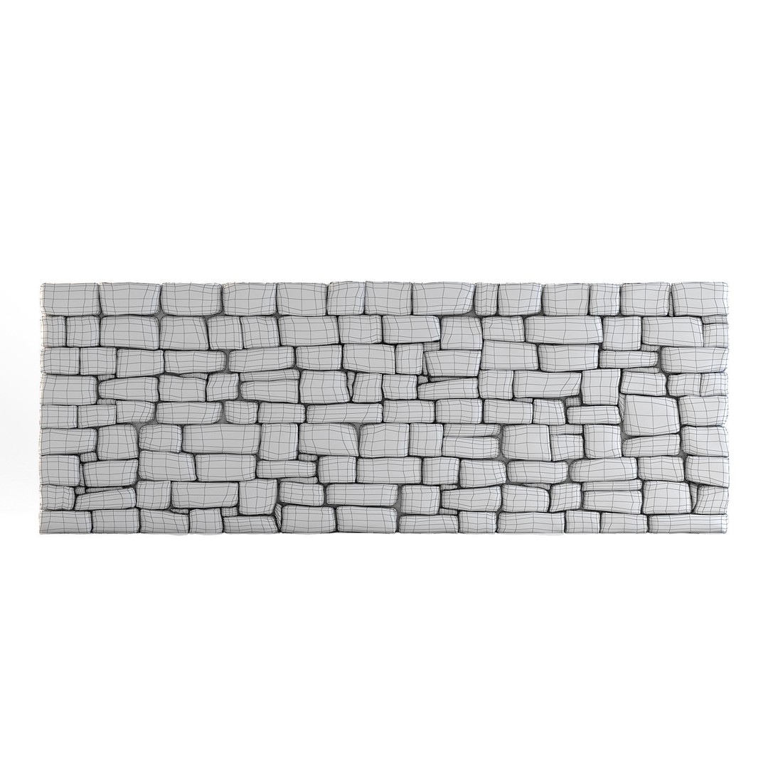 Forge Stone Wall 3D Model – Medieval Architectural Asset, FBX, OBJ - View 7