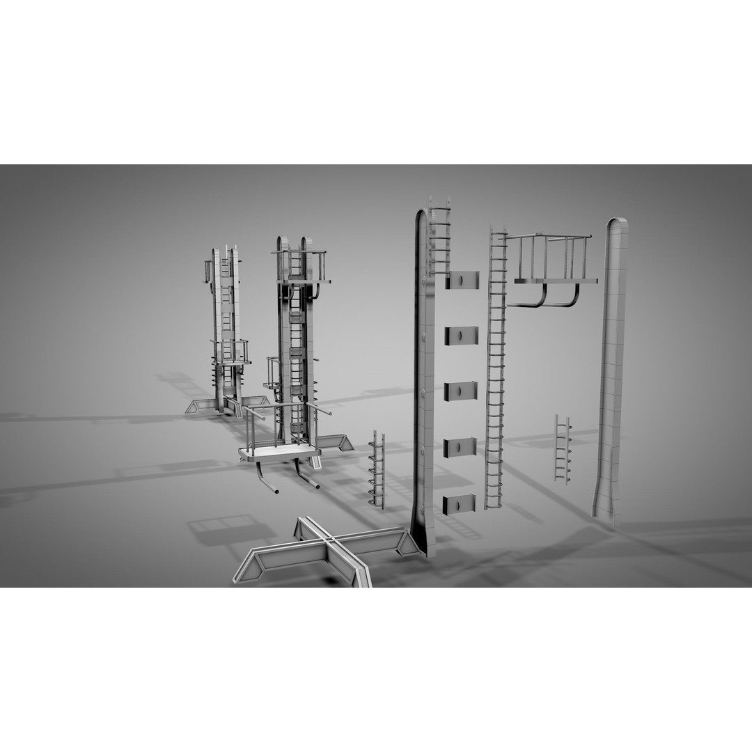 Abandoned Railway Overpass 3D Model – Detailed Architectural Asset, FBX - View 18