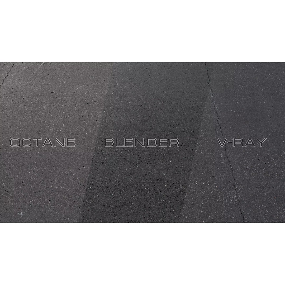 Asphalt 3D Model – Low Poly PBR Textures for Realistic Roads - View 4