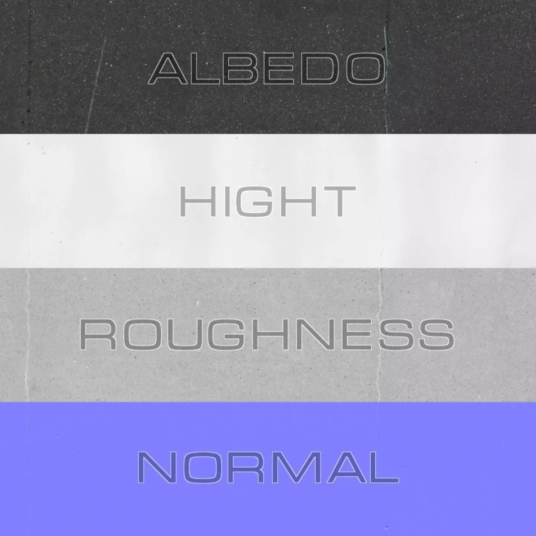 Asphalt 3D Model – Low Poly PBR Textures for Realistic Roads - View 5