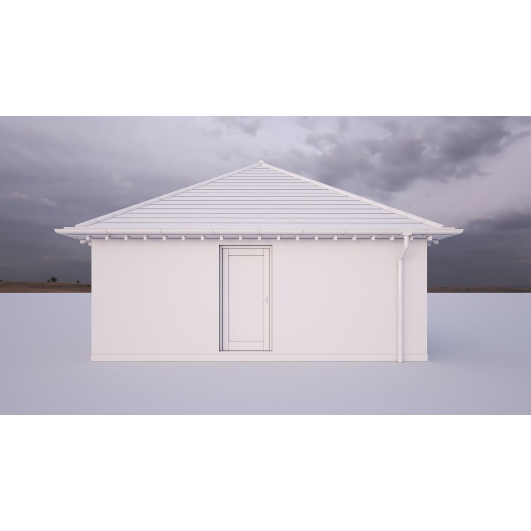 British House Bosc Garage GT 2A 3D Model – High Poly Architectural Asset, FBX, OBJ - View 5