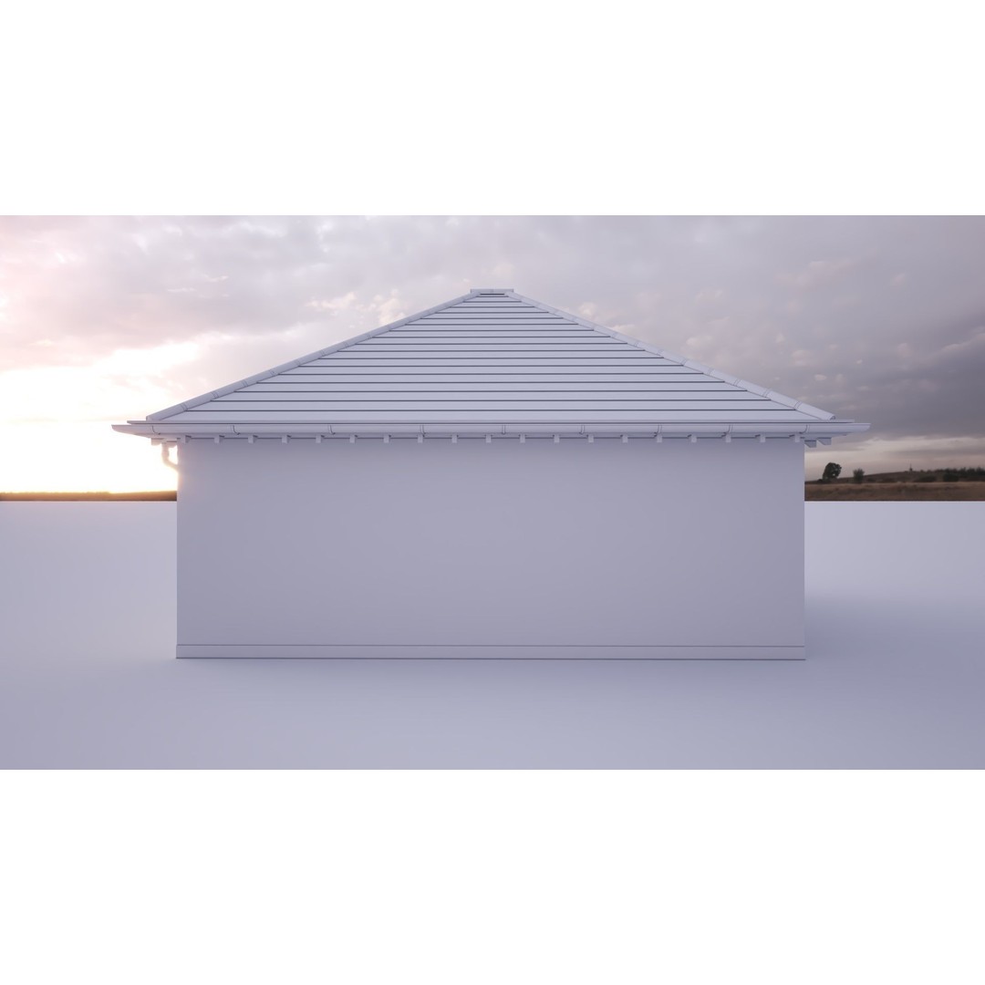 British House Bosc Garage GT 2A 3D Model – High Poly Architectural Asset, FBX, OBJ - View 6