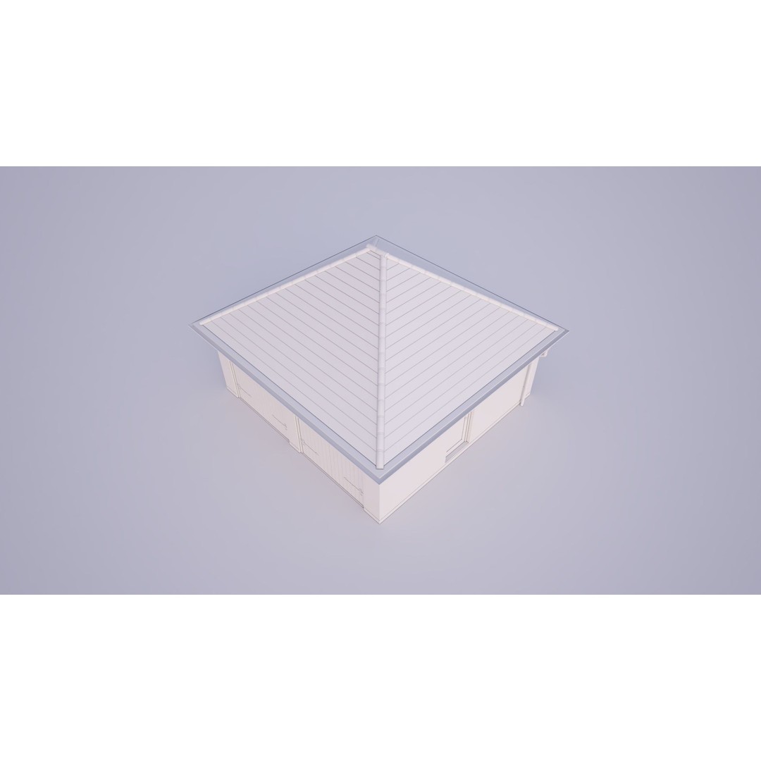 British House Bosc Garage GT 2A 3D Model – High Poly Architectural Asset, FBX, OBJ - View 7
