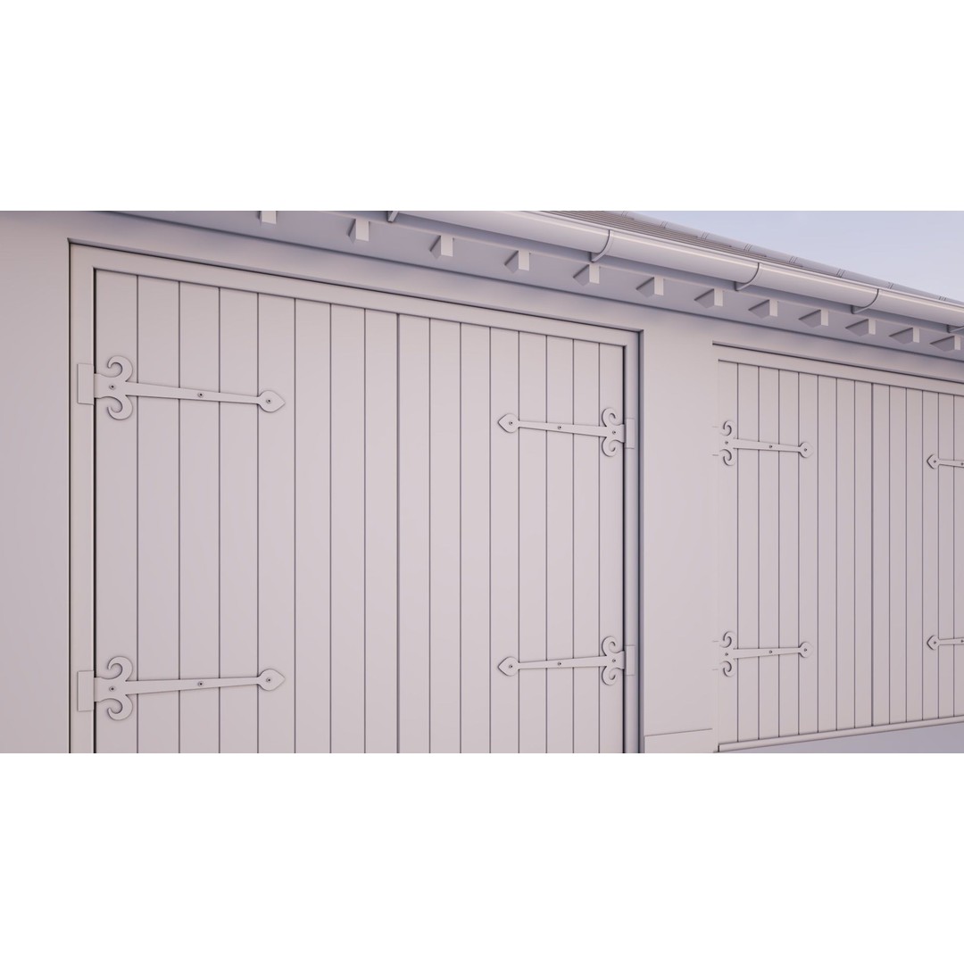 British House Bosc Garage GT 2A 3D Model – High Poly Architectural Asset, FBX, OBJ - View 8